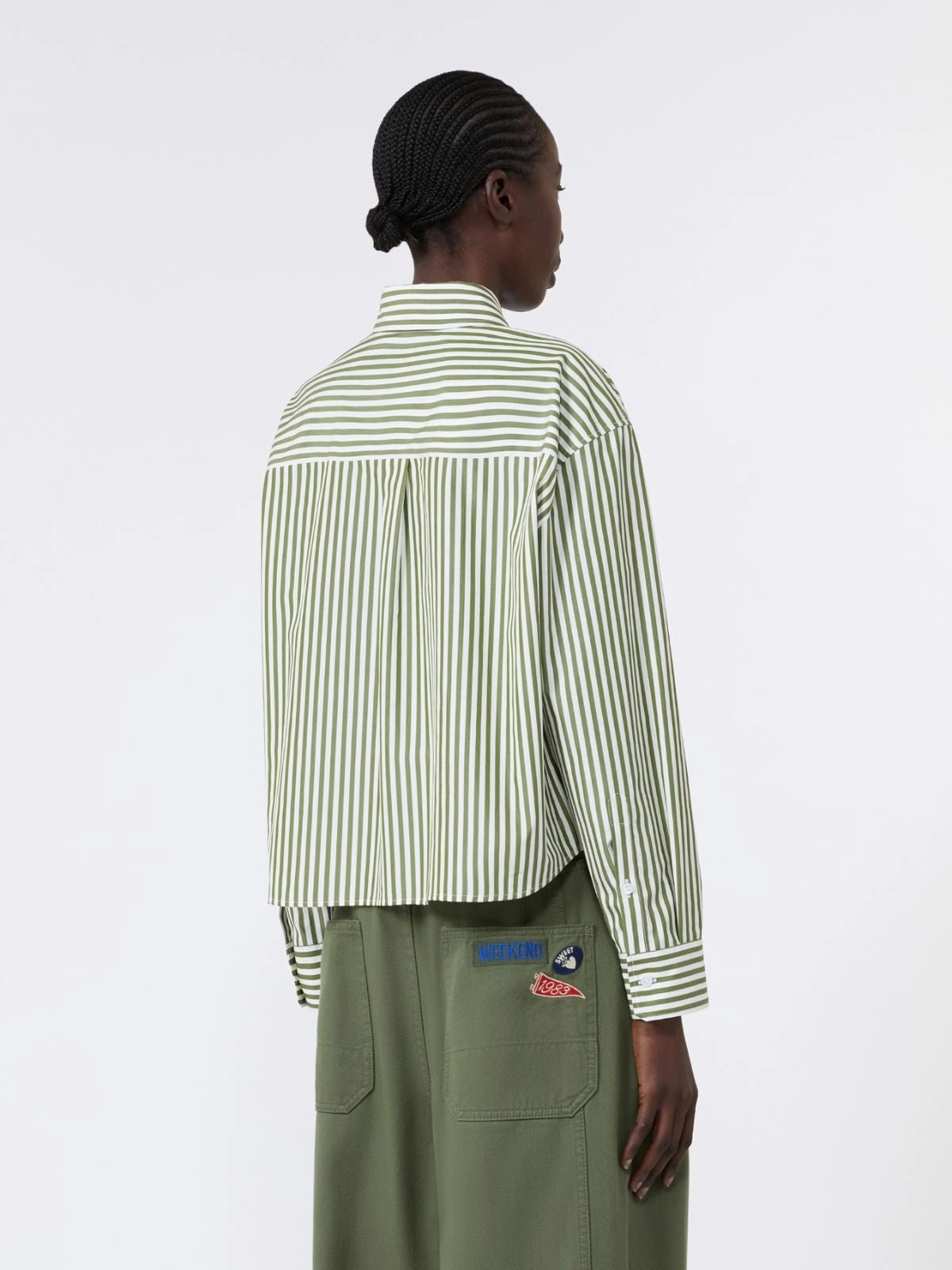 WEEKEND Camicia in popeline di cotone - VERDE WKDPANETTO 005 WEEKEND