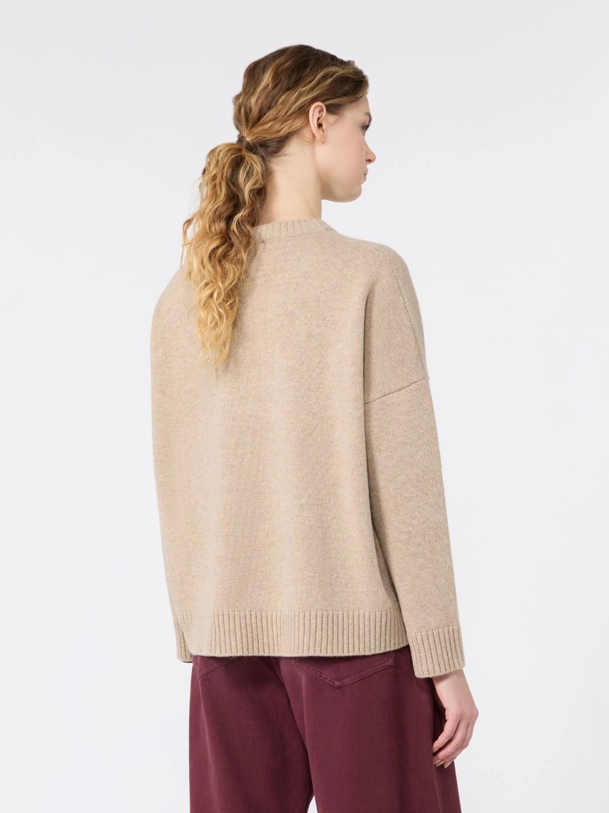 WEEKEND Maglia ampia in lana jacquard - SABBIA WKDPAVIDI 008 WEEKEND