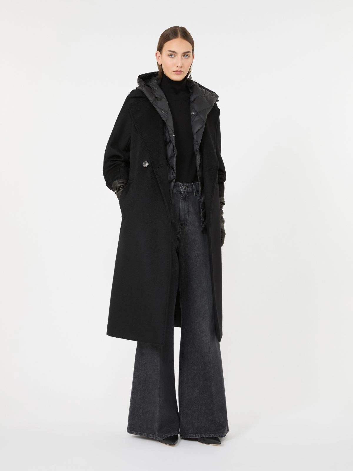WEEKEND Resina Cappotto doppiopetto in lana - NERO WKDRESINA 013 WEEKEND