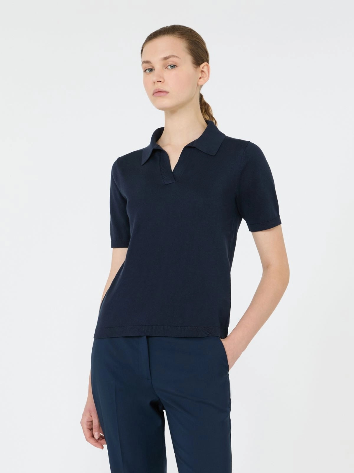Maglia in filato di seta e cotone - BLU WKDRONCOLO 004 WEEKEND