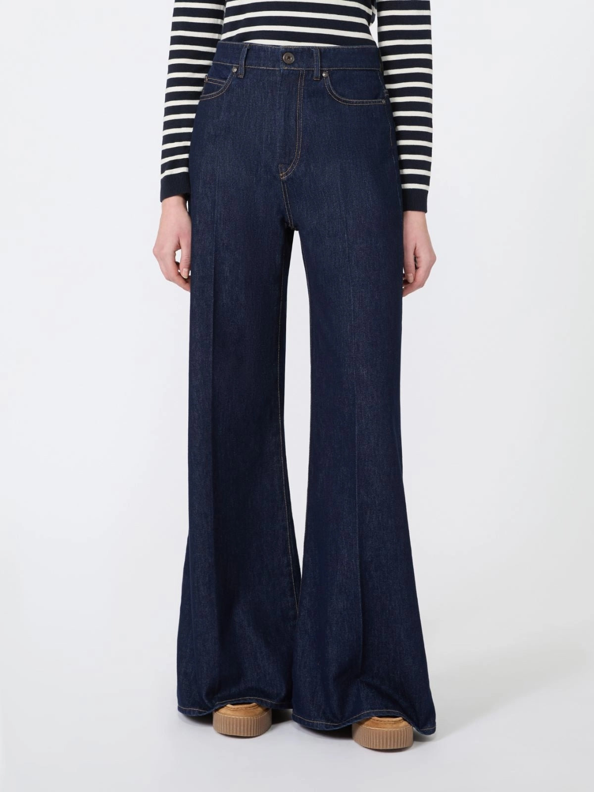 WEEKEND Jeans palazzo in denim di cotone - BLU WKDSPORT 001 WEEKEND