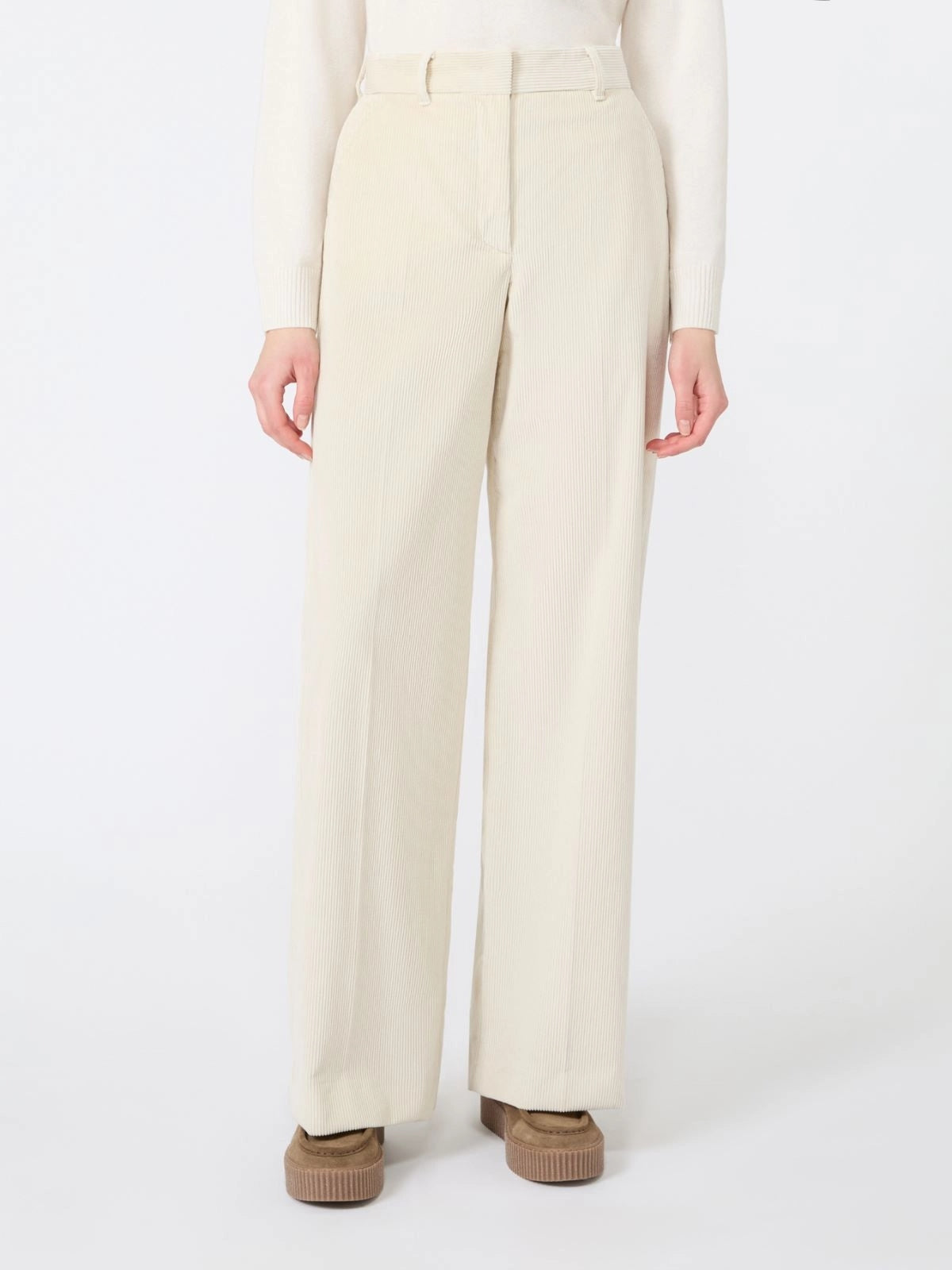 Pantalone in velluto di cotone - AVORIO WKDTANIA 004 WEEKEND