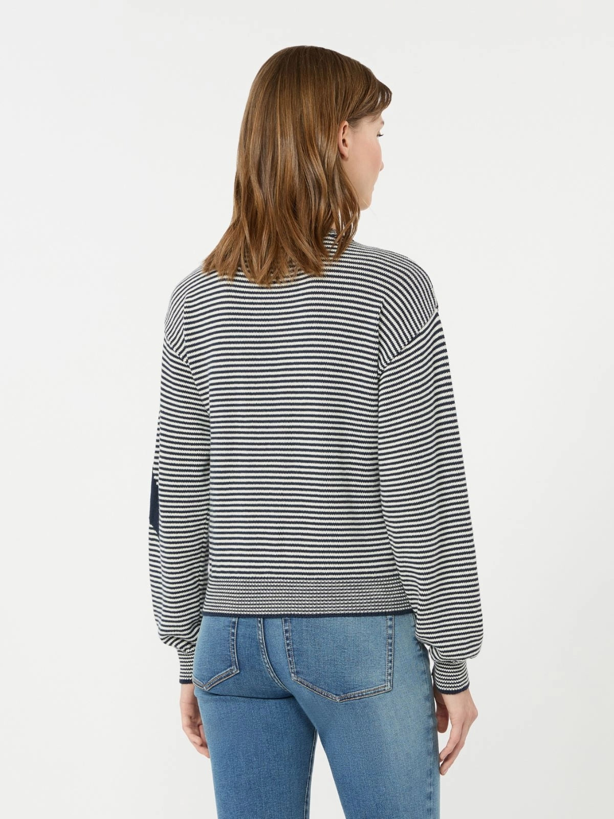 WEKEND Cardigan in filato di cotone con intarsi - BLU<BR/> WKDTEIERA 021 WEEKEND