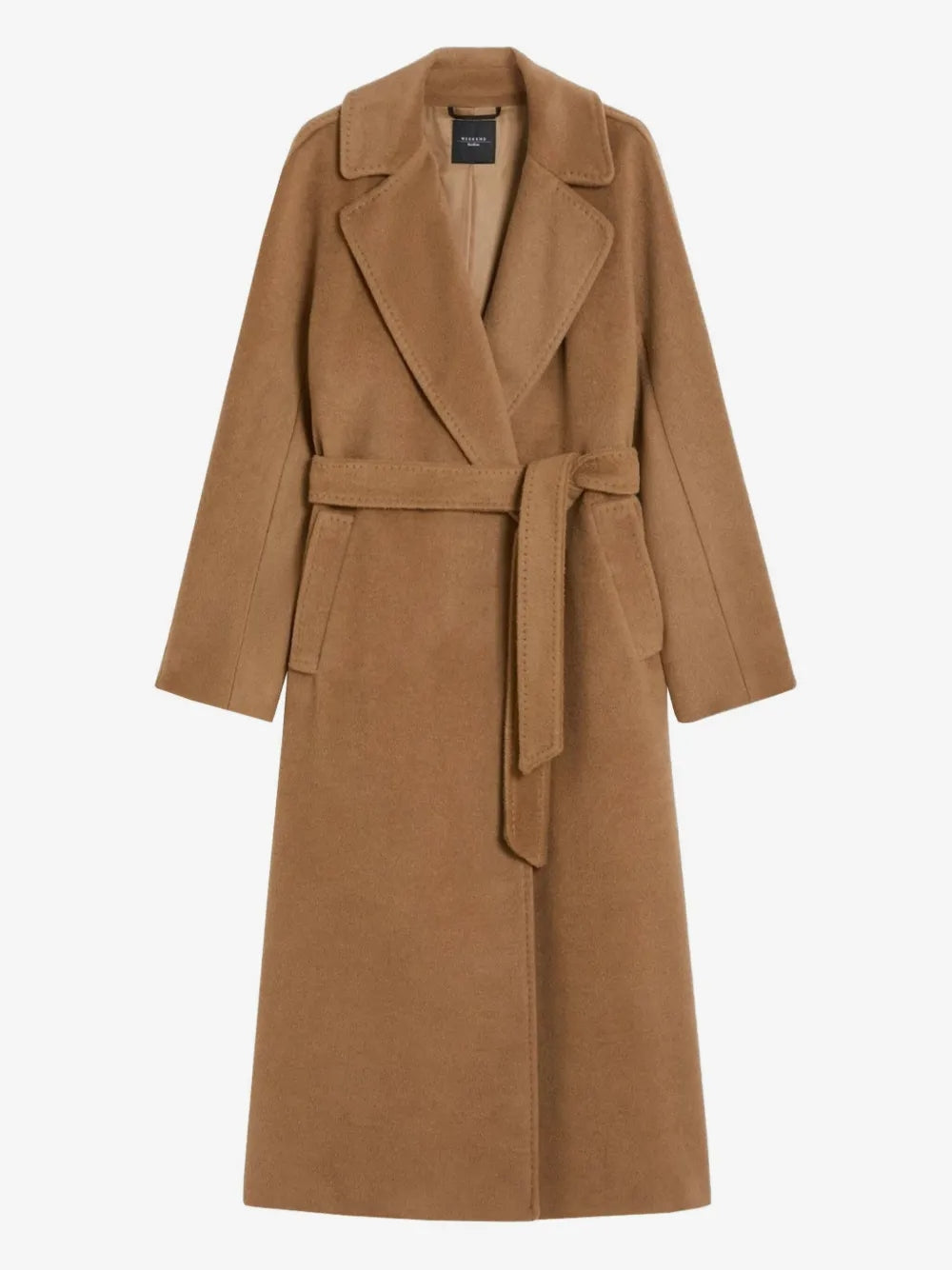 Cappotto in orsetto di lana e alpaca - Cammello WKDTEMPERA 026 WEEKEND