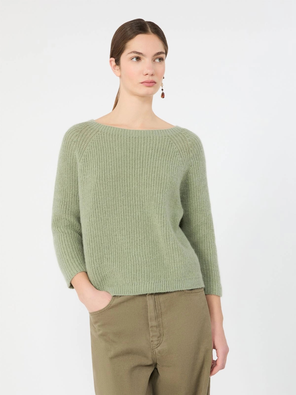 weekend Maglia in filato di misto mohair - VERDE SALVIA WKDXENO 002 WEEKEND