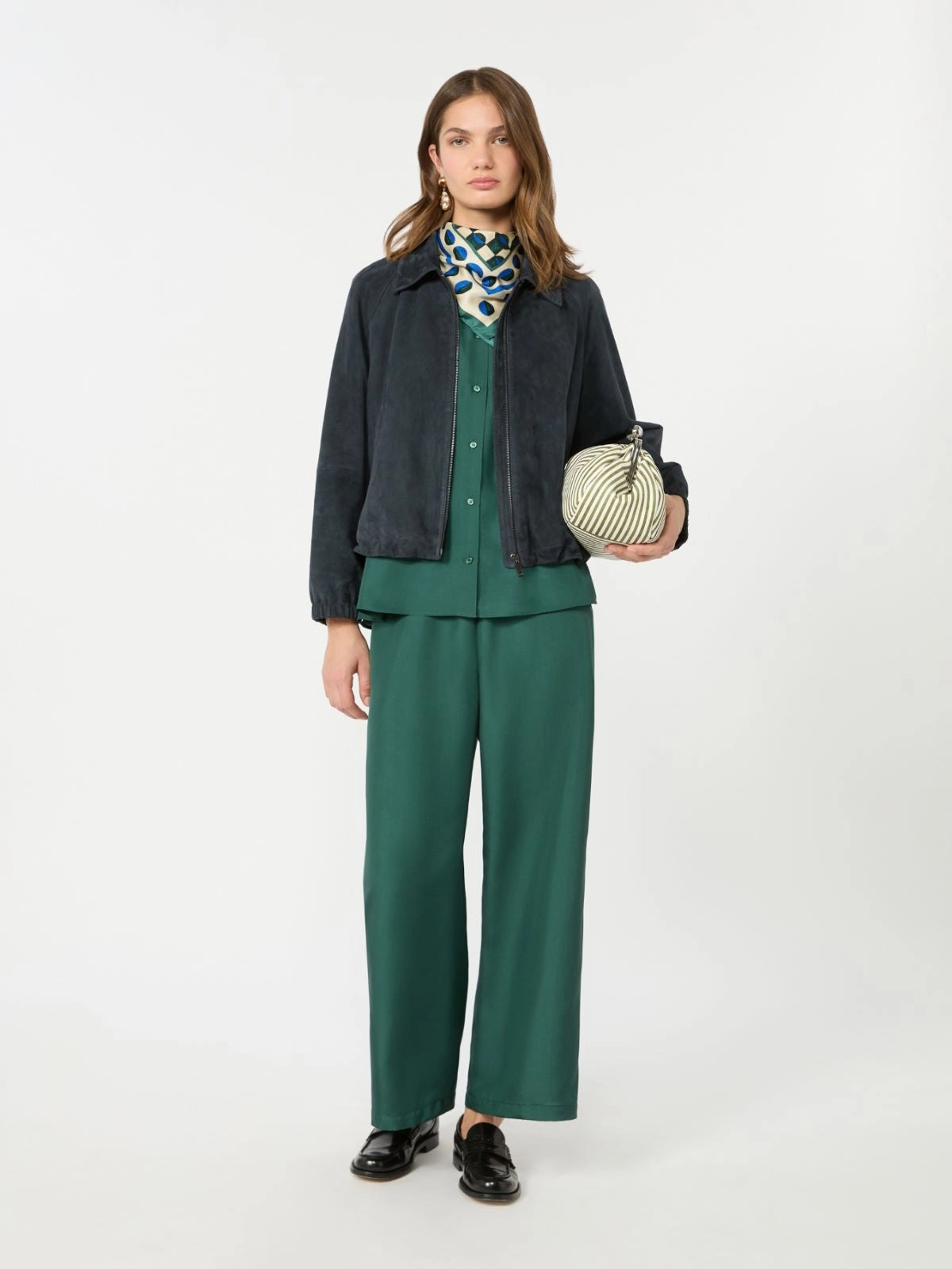 WEEKEND Giacca in suede - BLU<BR/> WKDZUPPA 003 WEEKEND