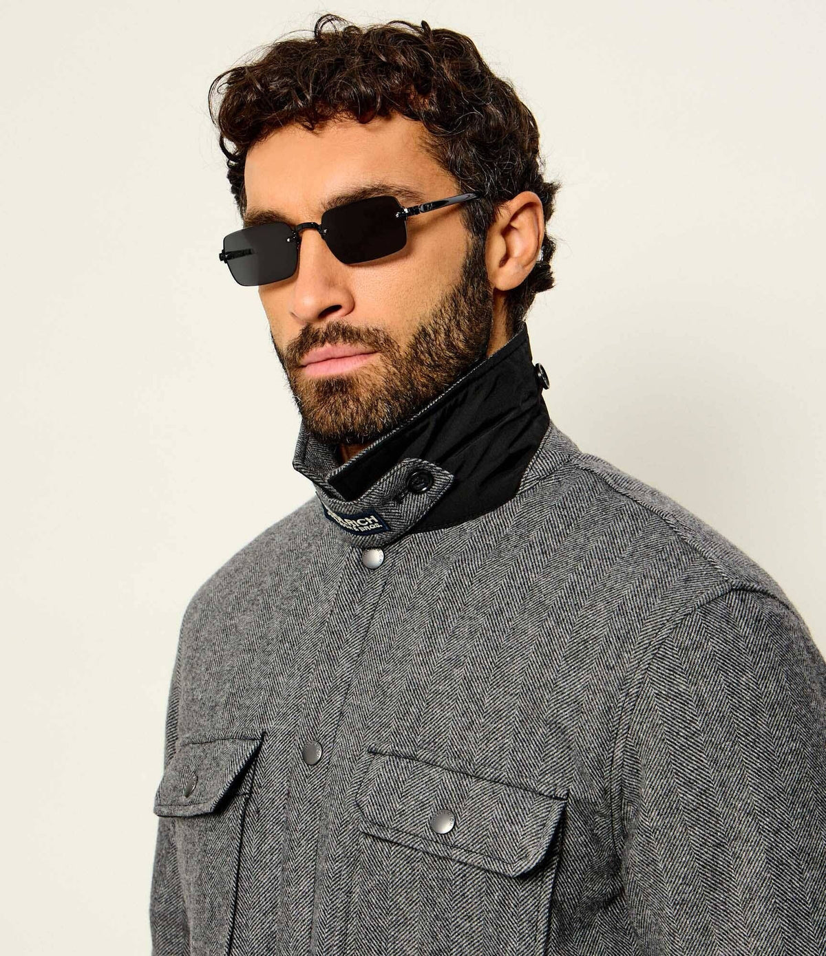 Giacca a camicia Alaskan a quadri imbottita in misto lana italiana riciclata<BR/> CFWOOS2018MBUT3046 163 WOOLRICH