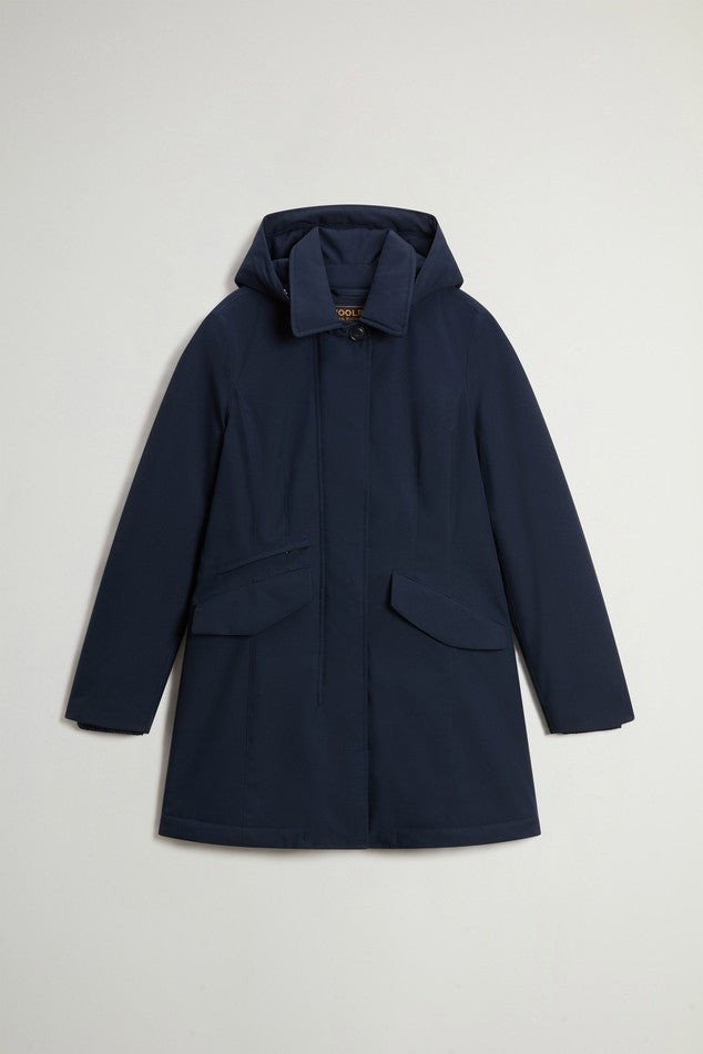 Cappotto in Light Stretch con cappuccio rimovibile<BR/> CFWWOU2203FRUT3342 3989 WOOLRICH