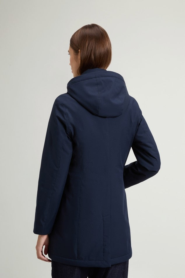 Cappotto in Light Stretch con cappuccio rimovibile<BR/> CFWWOU2203FRUT3342 3989 WOOLRICH