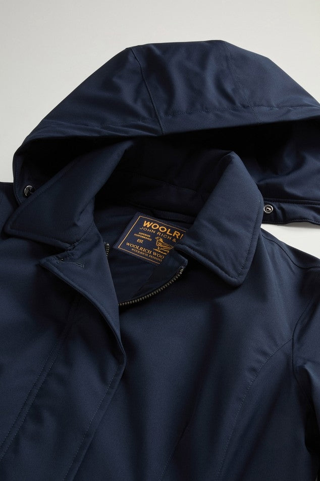 Cappotto in Light Stretch con cappuccio rimovibile<BR/> CFWWOU2203FRUT3342 3989 WOOLRICH