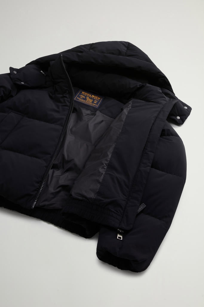 Piumino Madison in nylon elasticizzato con cappuccio rimovibile<BR/> CFWWOU2227FRUT3107 100 WOOLRICH