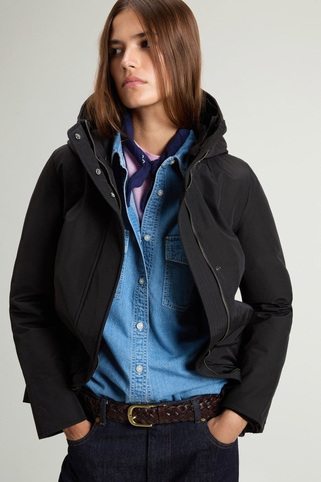 Heritage Boulder Parka in Ramar Cloth<BR/> CFWWOU2265FRUT0001 BLK WOOLRICH