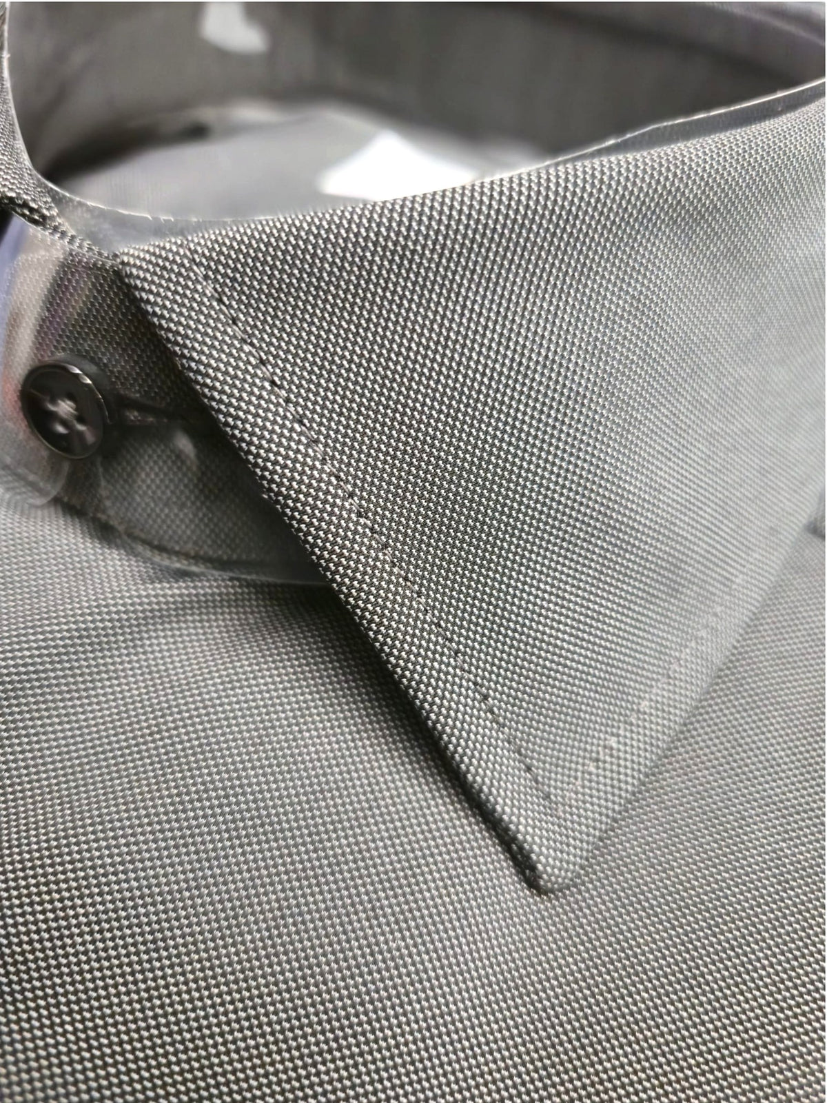 Camicia Collo Francese Piccolo Tinta Unita Twill Grigio ACT53111460 099 XACUS