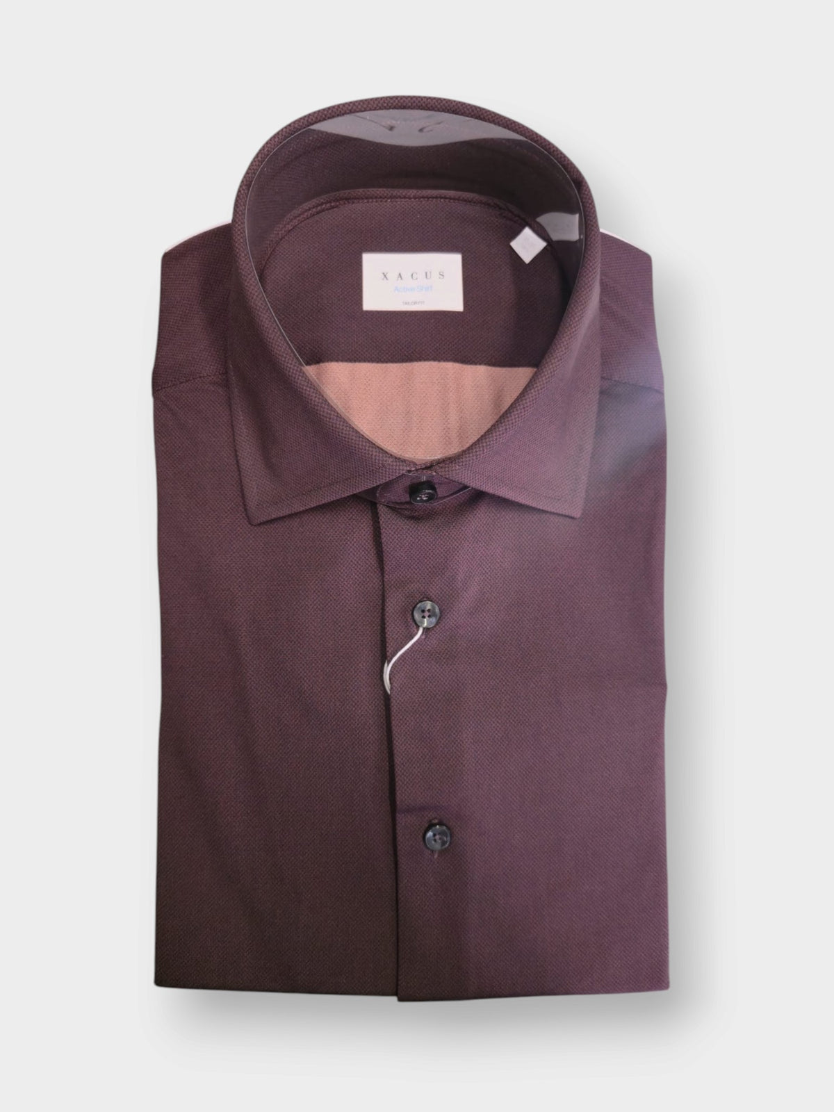 Camicia Collo Francese Piccolo Tinta Unita Armaturato bordeaux ACT53131616 008 XACUS