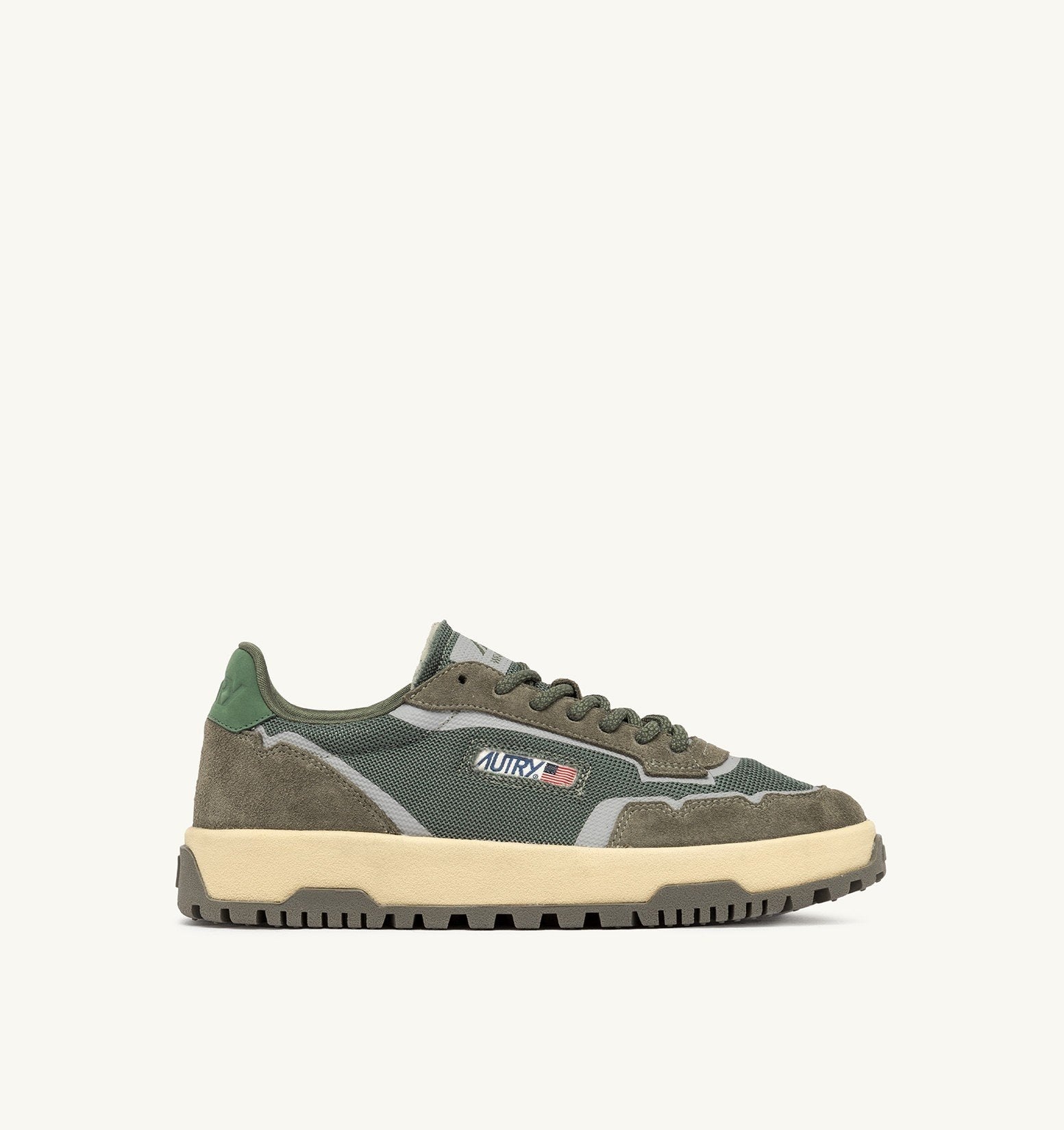 SNEAKERS WILDPACE LOW IN MESH E SUEDE COLORE SCHIO E MILITARY<BR/> LDLM AK02 AUTRY ACTION SHOES