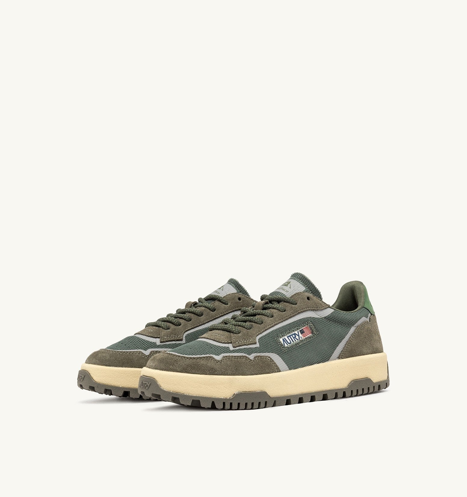 SNEAKERS WILDPACE LOW IN MESH E SUEDE COLORE SCHIO E MILITARY<BR/> LDLM AK02 AUTRY ACTION SHOES