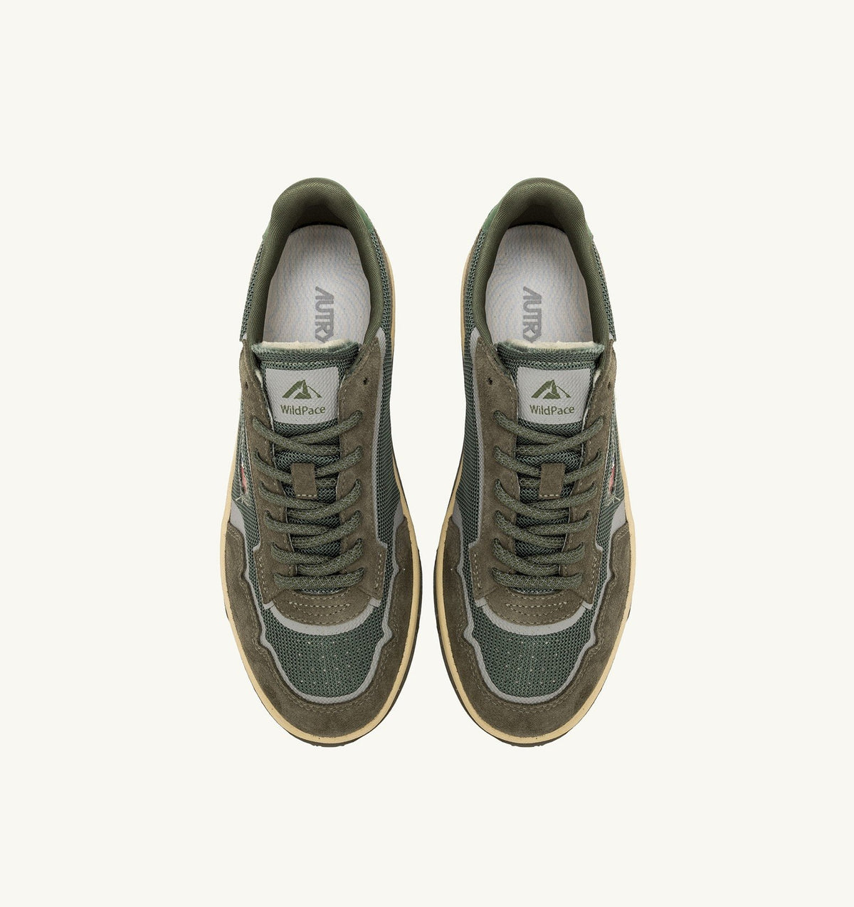 SNEAKERS WILDPACE LOW IN MESH E SUEDE COLORE SCHIO E MILITARY<BR/> LDLM AK02 AUTRY ACTION SHOES