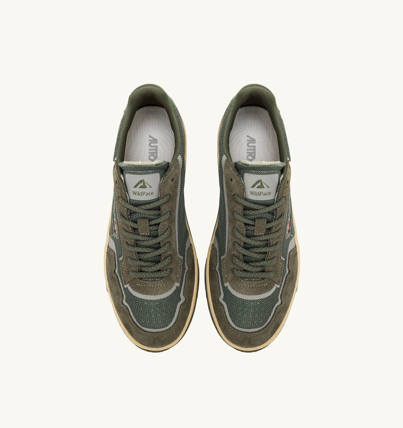 SNEAKERS WILDPACE LOW IN MESH E SUEDE COLORE SCHIO E MILITARY<BR/> LDLM AK02 AUTRY ACTION SHOES