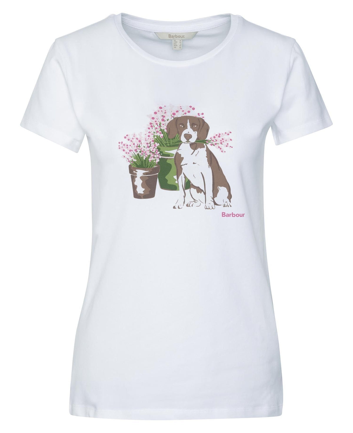 T-shirt con stampa Bowland in cotone LTS0667 WH11 BARBOUR