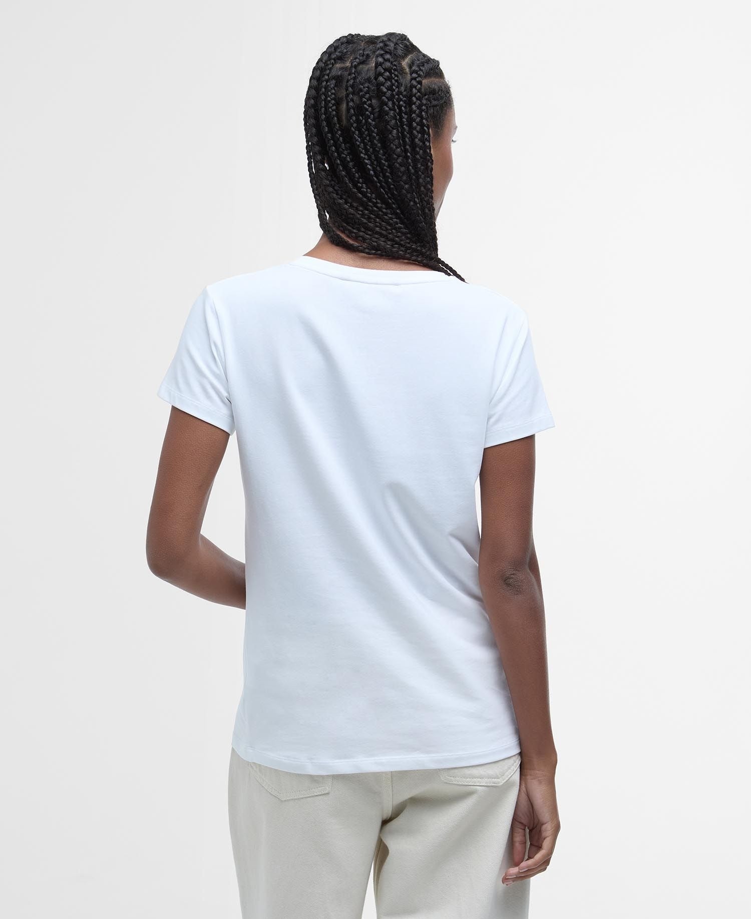 T-shirt con stampa Bowland in cotone LTS0667 WH11 BARBOUR