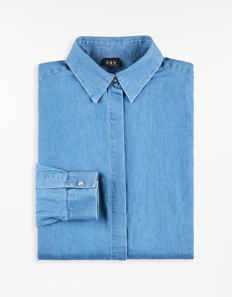 Camicia donna in denim NCWA150565LMJP U200 FAY