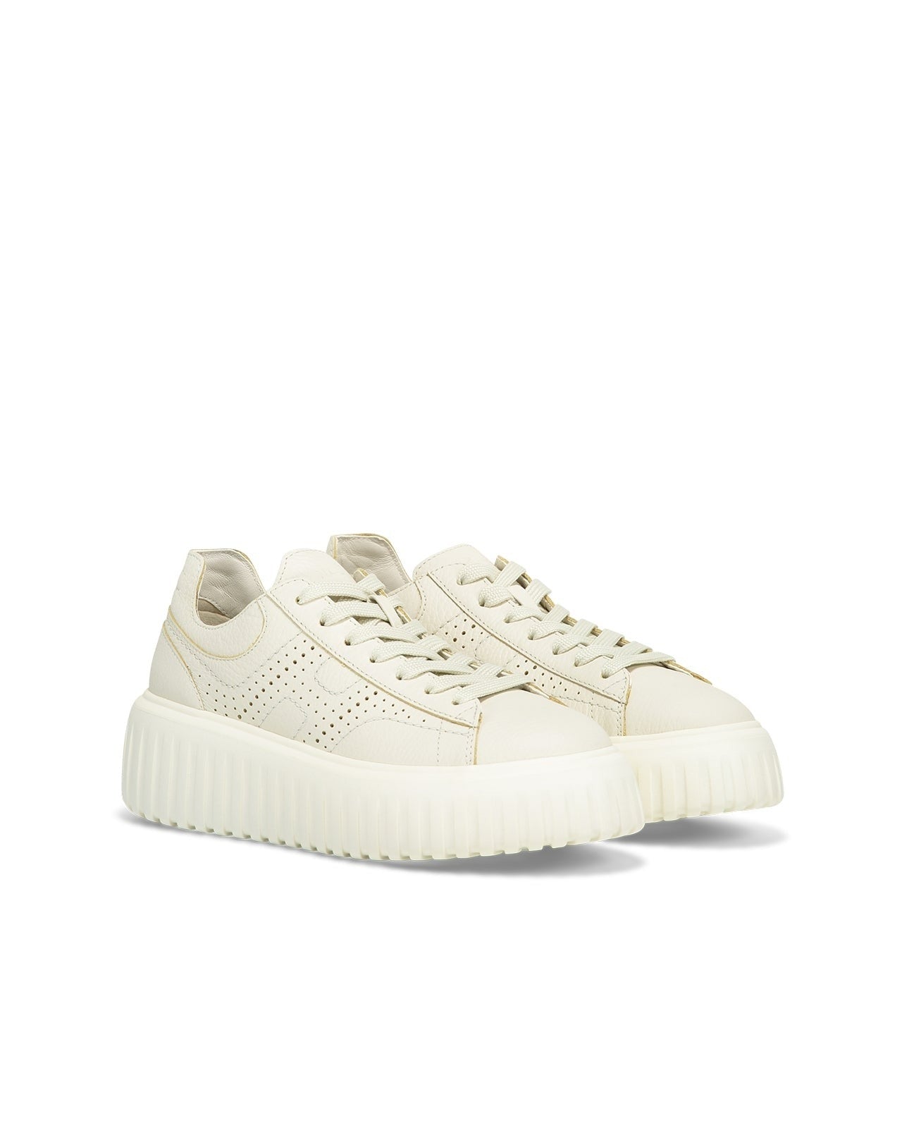 Hogan scarpe h-stripes bianco donna in pelle HXW6450FJ50KCO B013 HOGAN