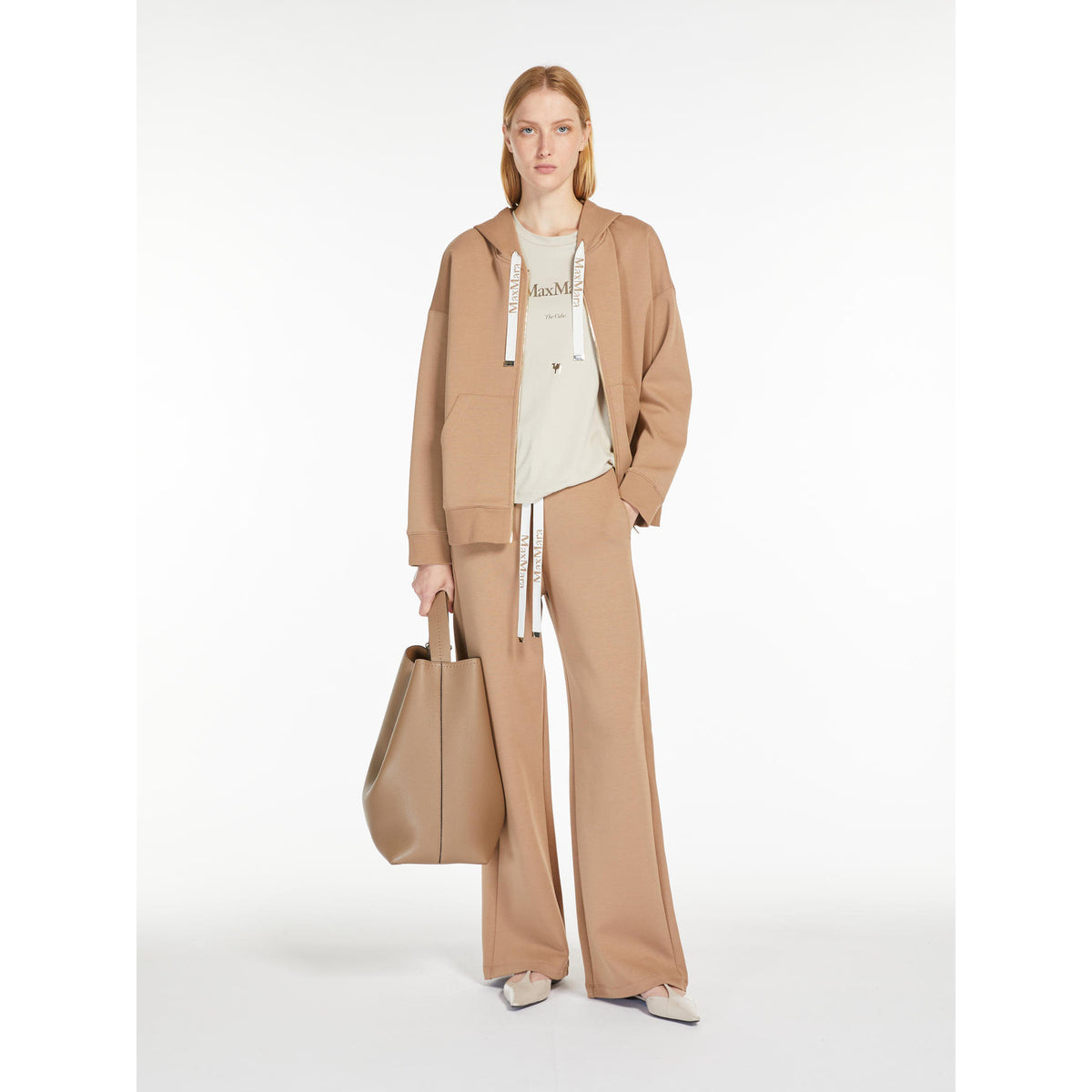 T-shirt donna in puro cotone con stampa QUIETO 002 S MAX MARA