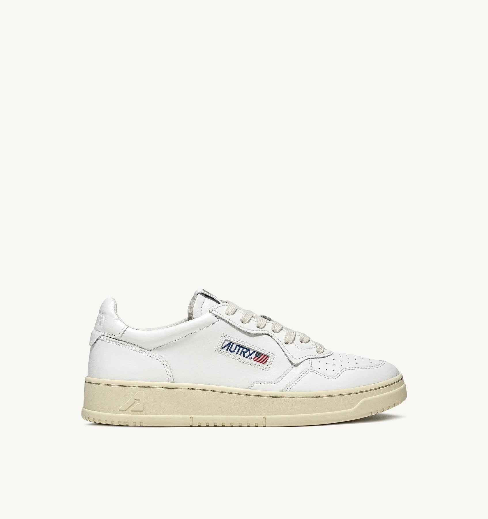 SNEAKERS MEDALIST LOW IN PELLE BIANCA AULM LL15 AUTRY ACTION SHOES