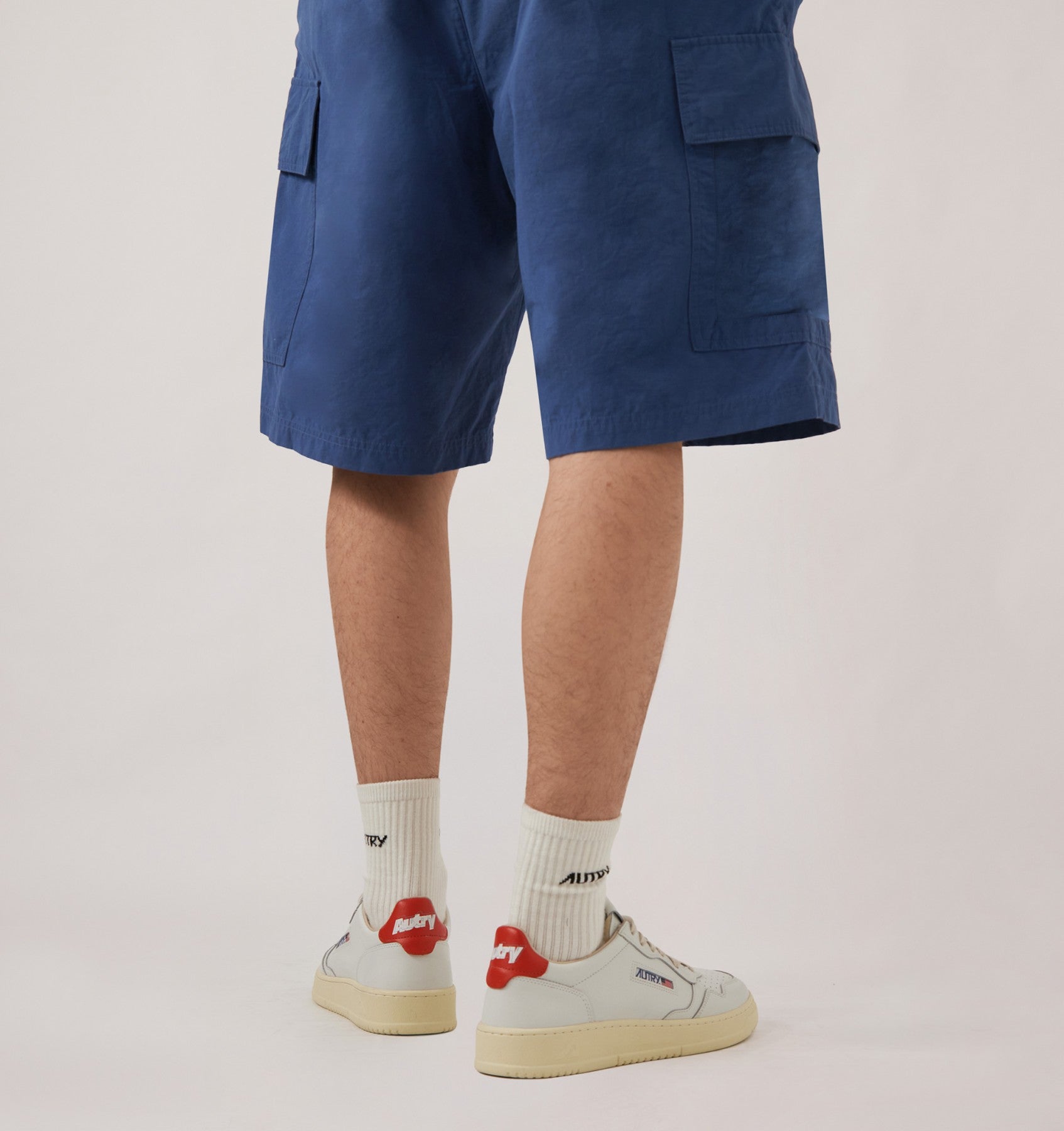 SNEAKERS MEDALIST LOW IN PELLE BIANCA E SPICY ORANGE<BR/> AULM TB03 AUTRY ACTION SHOES