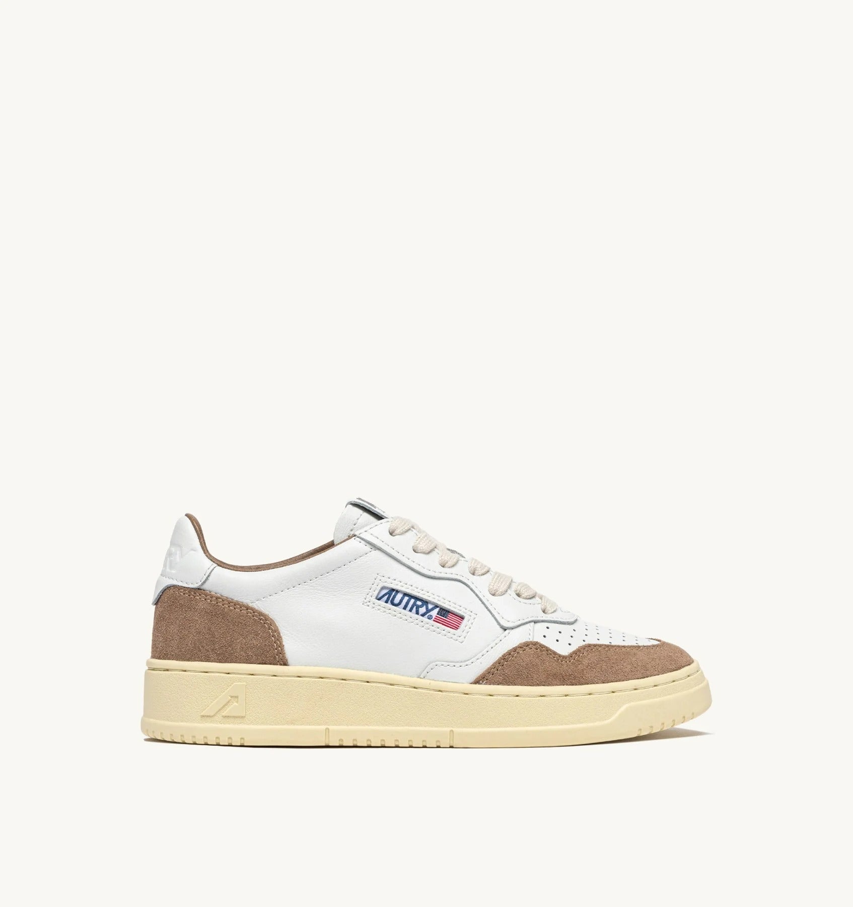 SNEAKERS MEDALIST LOW IN PELLE BIANCA E SUEDE ANTILOPE AULW FT02 AUTRY ACTION SHOES
