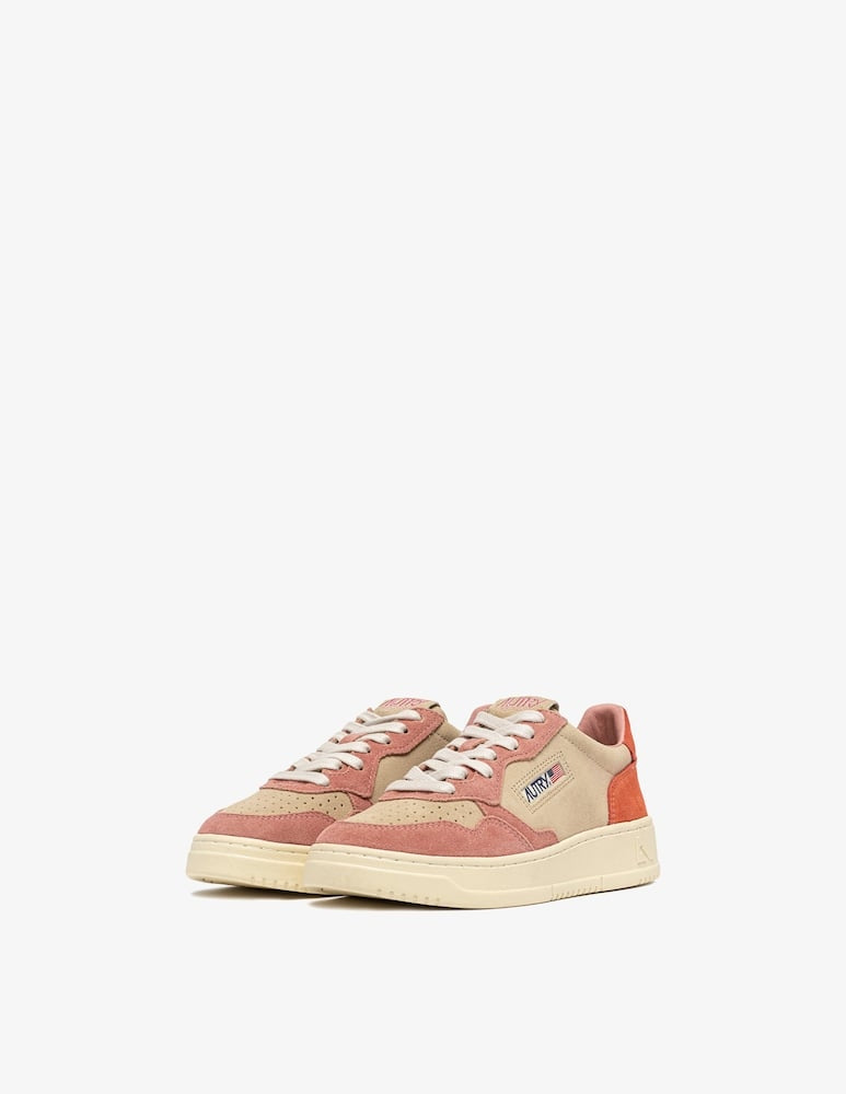 Medalist in suede color rosa e rosso AULW TS26 AUTRY ACTION SHOES
