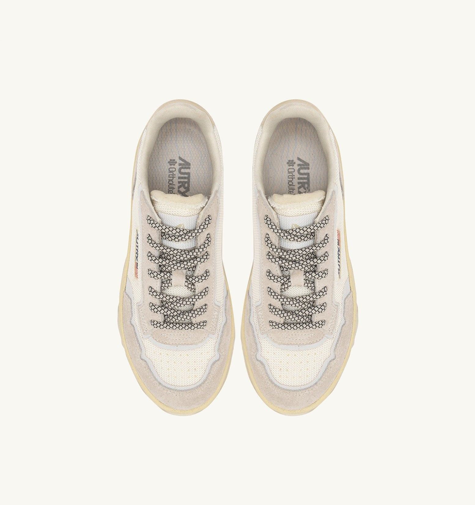SNEAKERS WILDPACE LOW IN DRAGON MESH E SUEDE BIANCO E MARSHMALLOW<BR/> LDLM AK01 AUTRY ACTION SHOES
