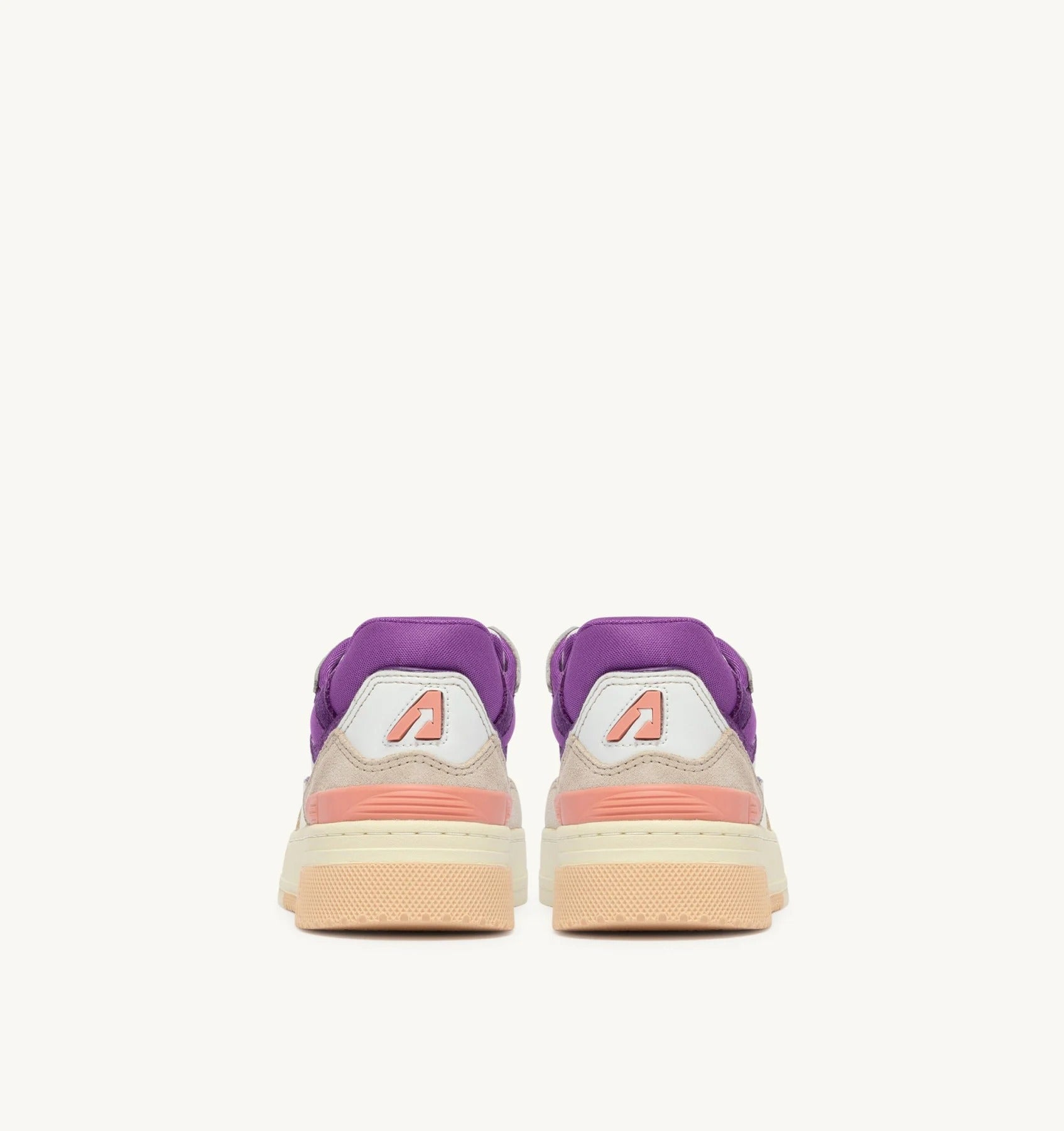 SNEAKERS CLC LOW IN PELLE E SUEDE BIANCO SAND E DEWBERRY<BR/> ROLW MC12 AUTRY ACTION SHOES