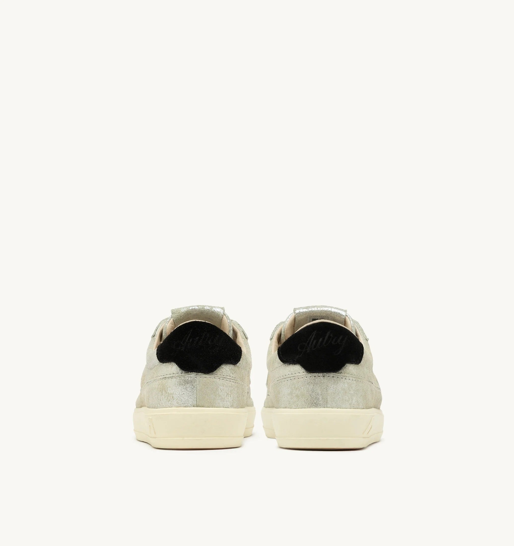 SNEAKERS WINDSCAPE LOW IN SUEDE LAMINATO ARGENTO E NERO<BR/> SCLW ZE01 AUTRY ACTION SHOES