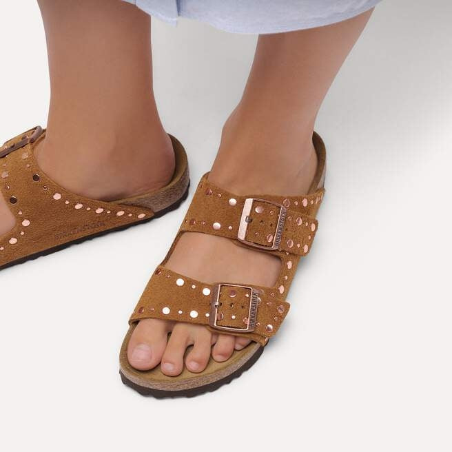 Ciabattai Arizona Rivet in camoscio 1031731ARIZONA MINK BIRKENSTOCK
