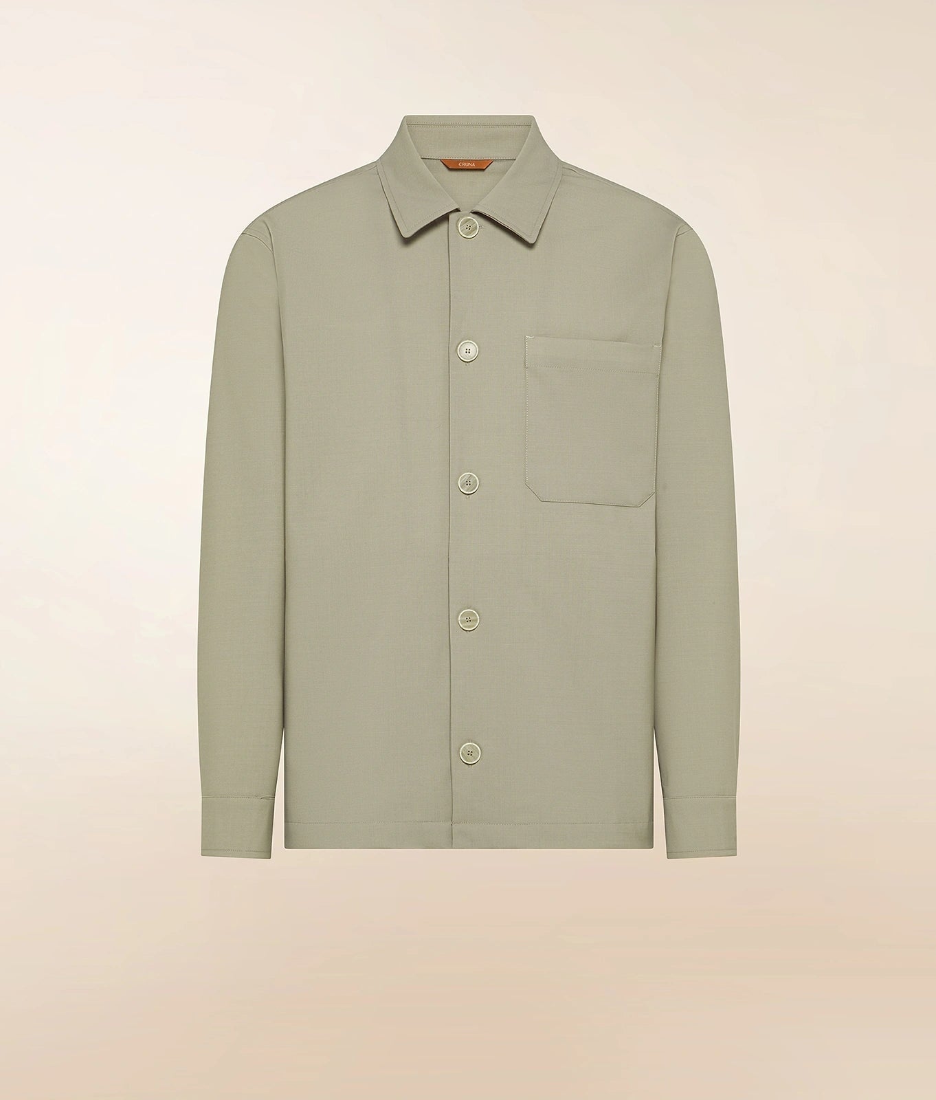 CARDIFF<BR/>Overshirt regular fit con singolo taschino in tela di lana elasticizzata CARDIFF 122 CRUNA