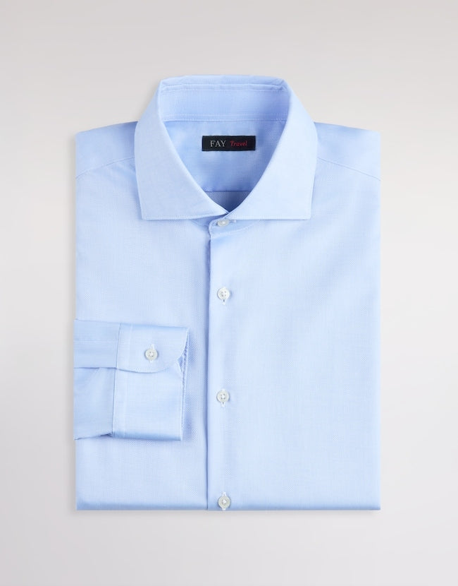Camicia in Cotone Oxford<BR/> NCMA1522590PJV U010 FAY