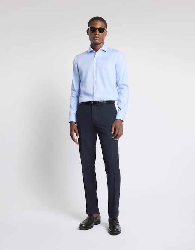 Camicia in Cotone Oxford<BR/> NCMA1522590PJV U010 FAY