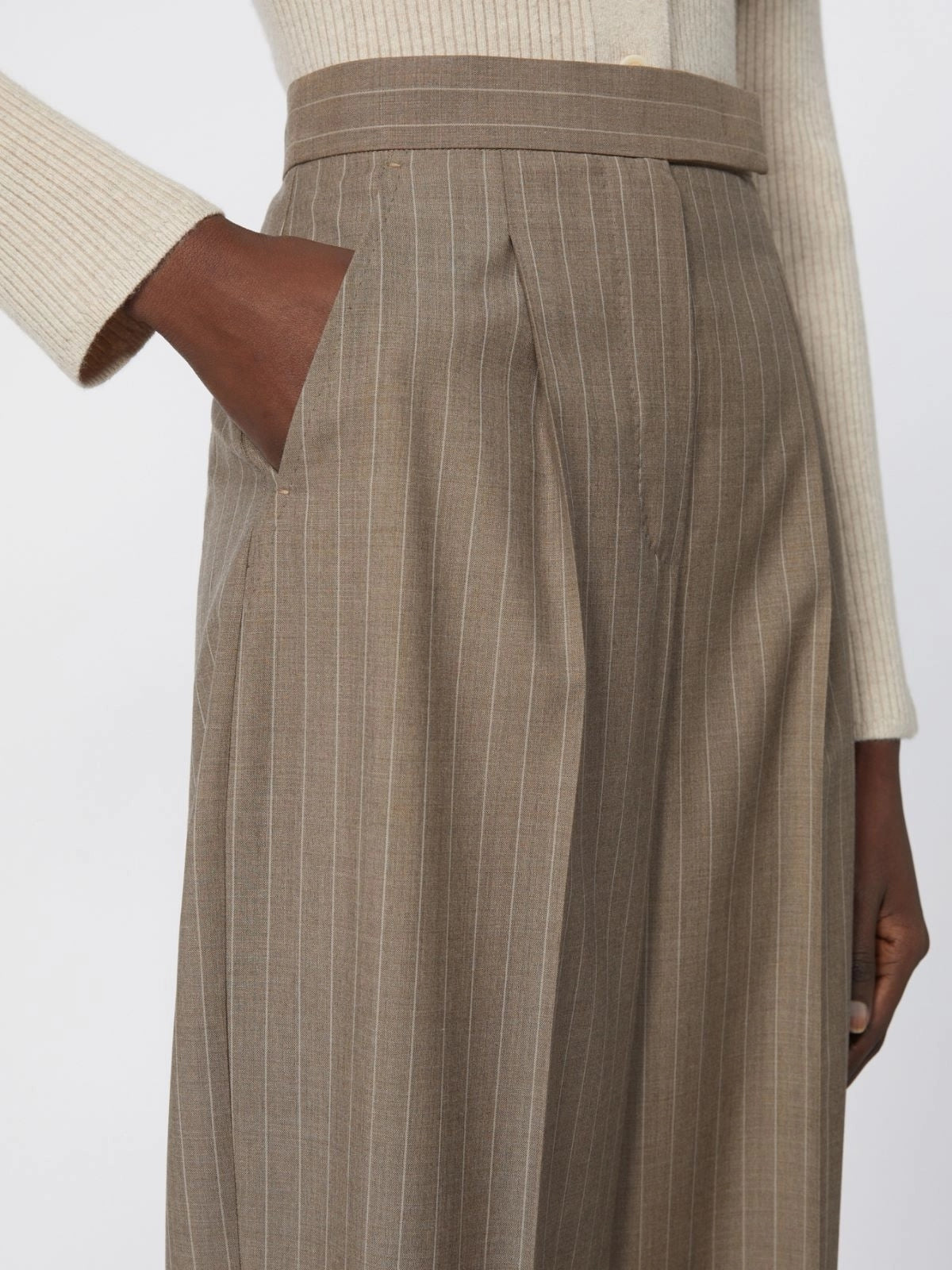 MXMMANETTA<BR/>Pantalone in lana gessata MXMMANETTA 001 MAX MARA