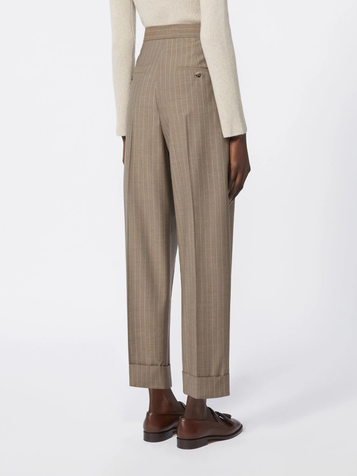 MXMMANETTA<BR/>Pantalone in lana gessata MXMMANETTA 001 MAX MARA