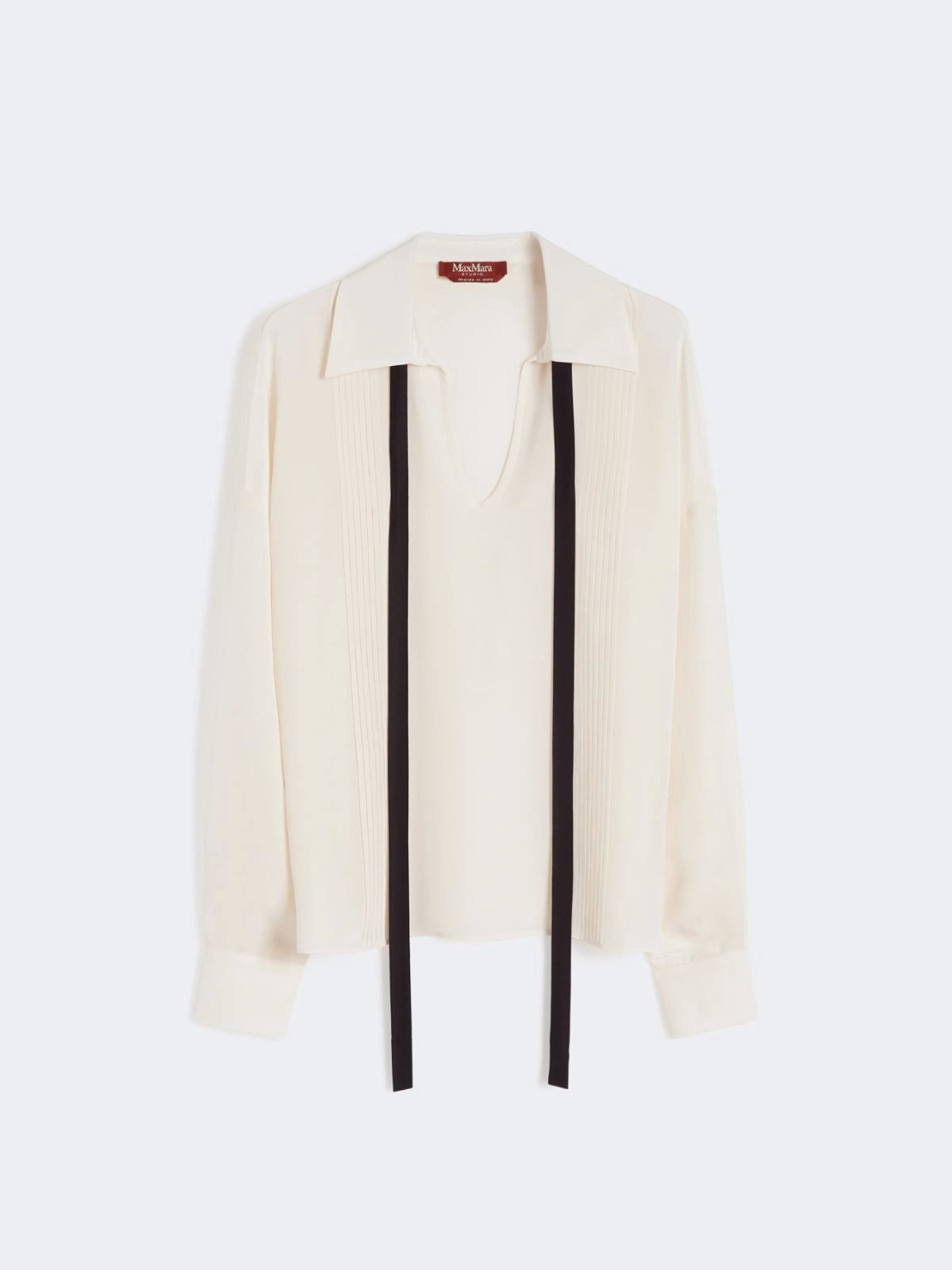 MSTCOLONO <BR/>Blusa in seta con cravattino MSTCOLONO 048 MAX MARA CAPSULE