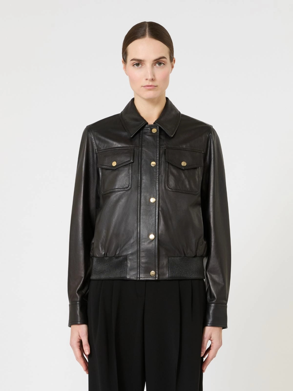 MSTBIADA <BR/>Giacca in pelle MSTBIADA 003 MAX MARA STUDIO