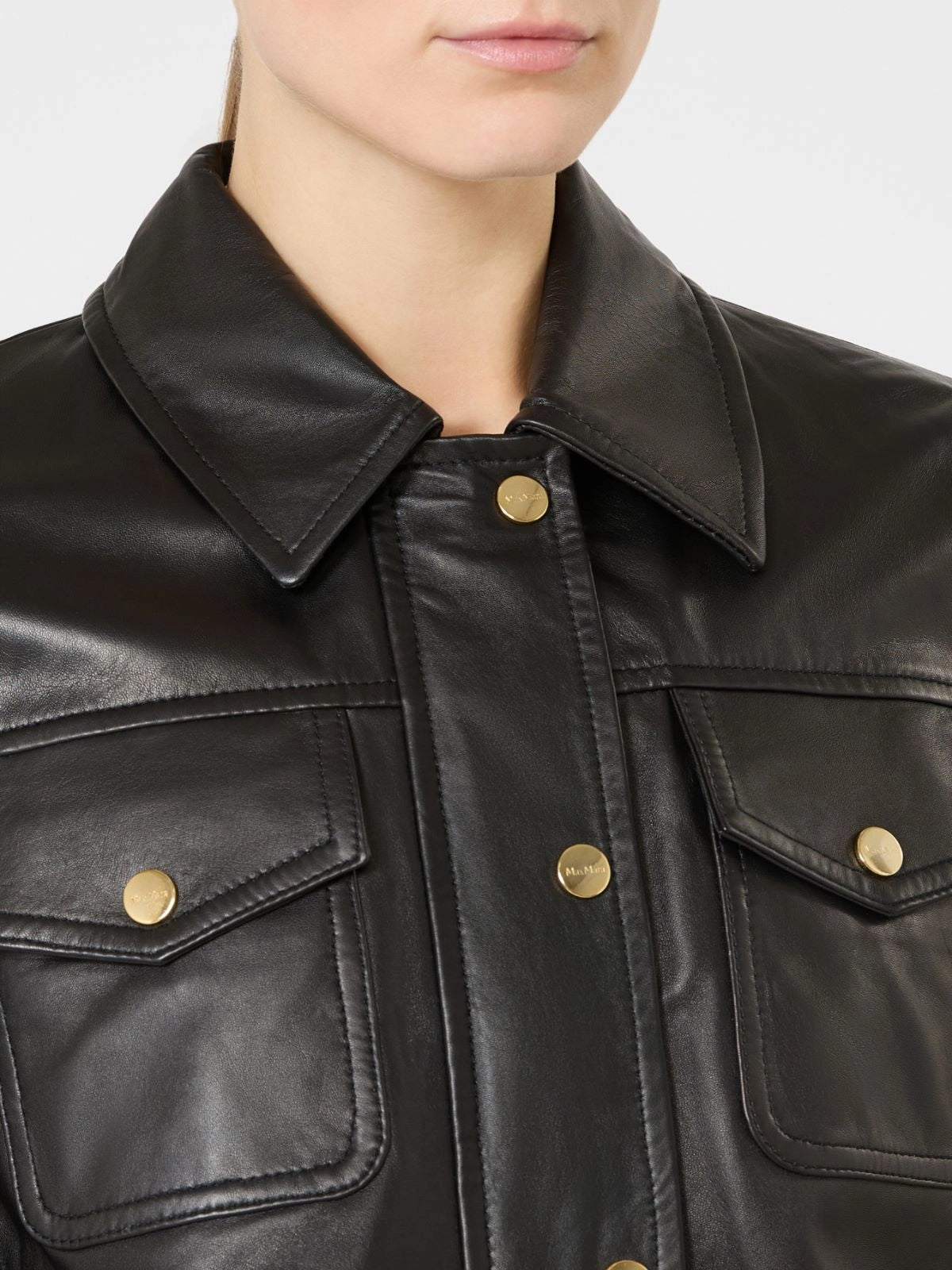 MSTBIADA <BR/>Giacca in pelle MSTBIADA 003 MAX MARA STUDIO