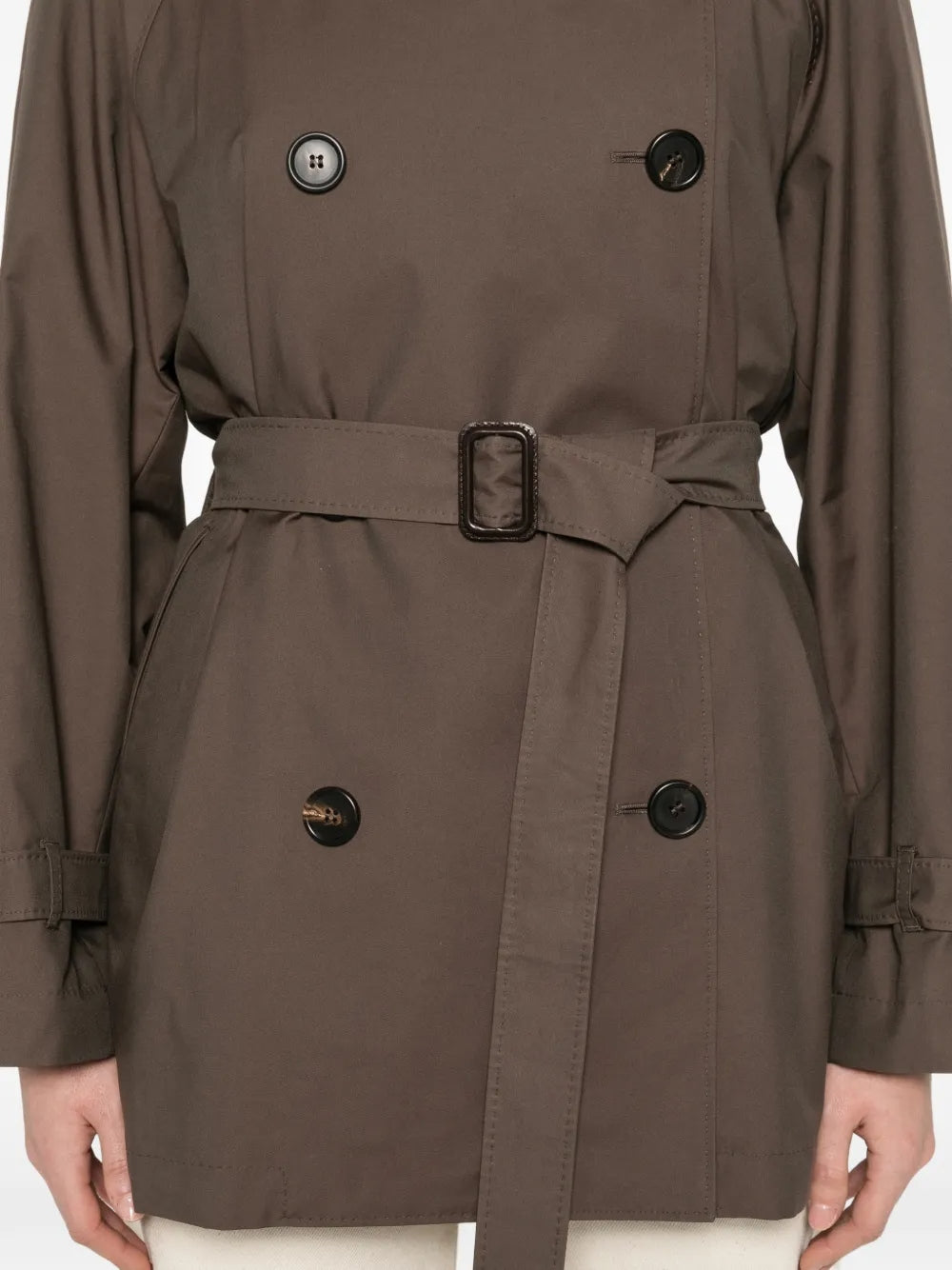 MTCCALLE<BR/>Trench crop in twill antigoccia MTCCALLE 022 MAX MARA THE CUBE
