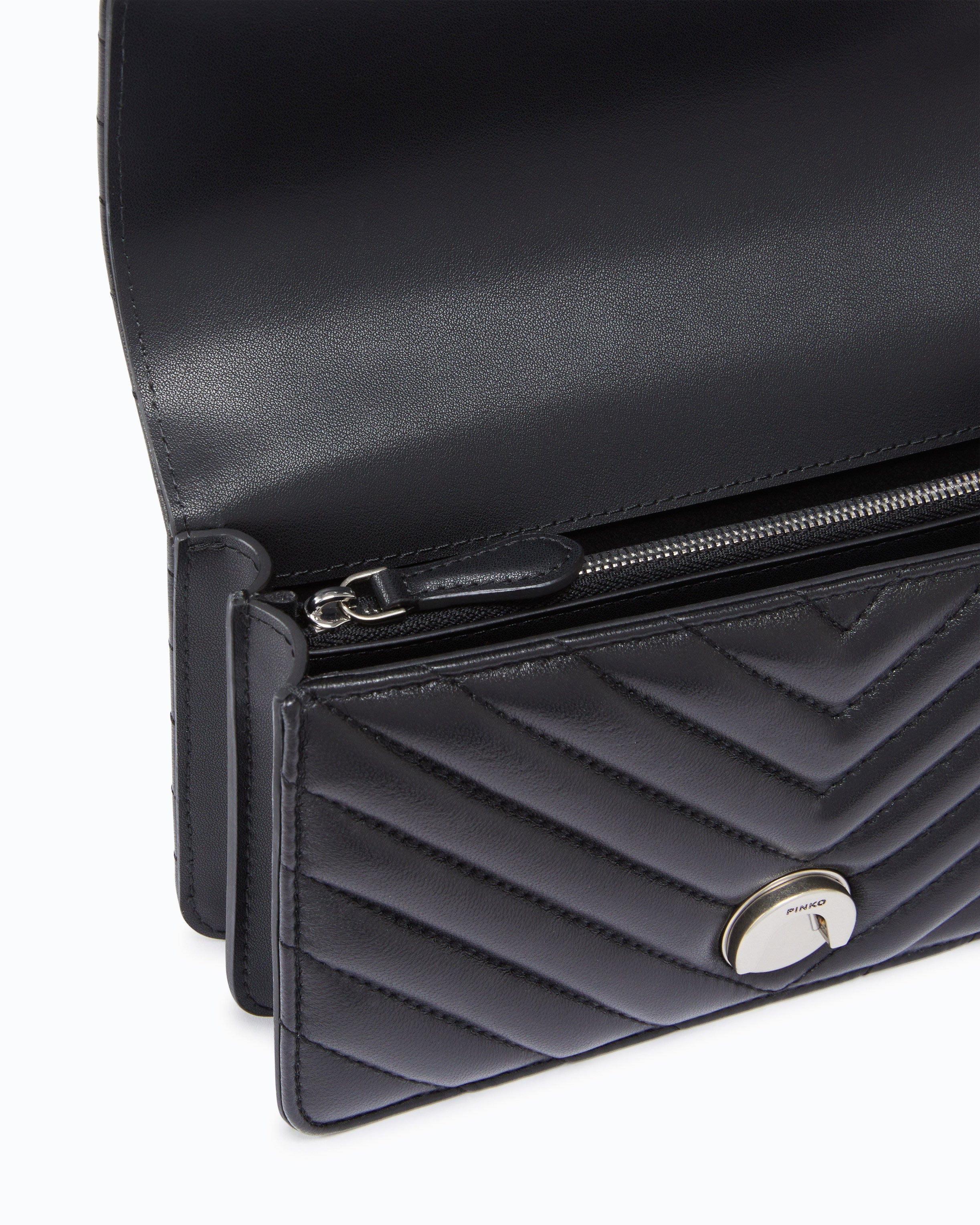 Borsa piccola a tracolla Love Bag One Chevron<BR/> 100074A0GK Z99O PINKO