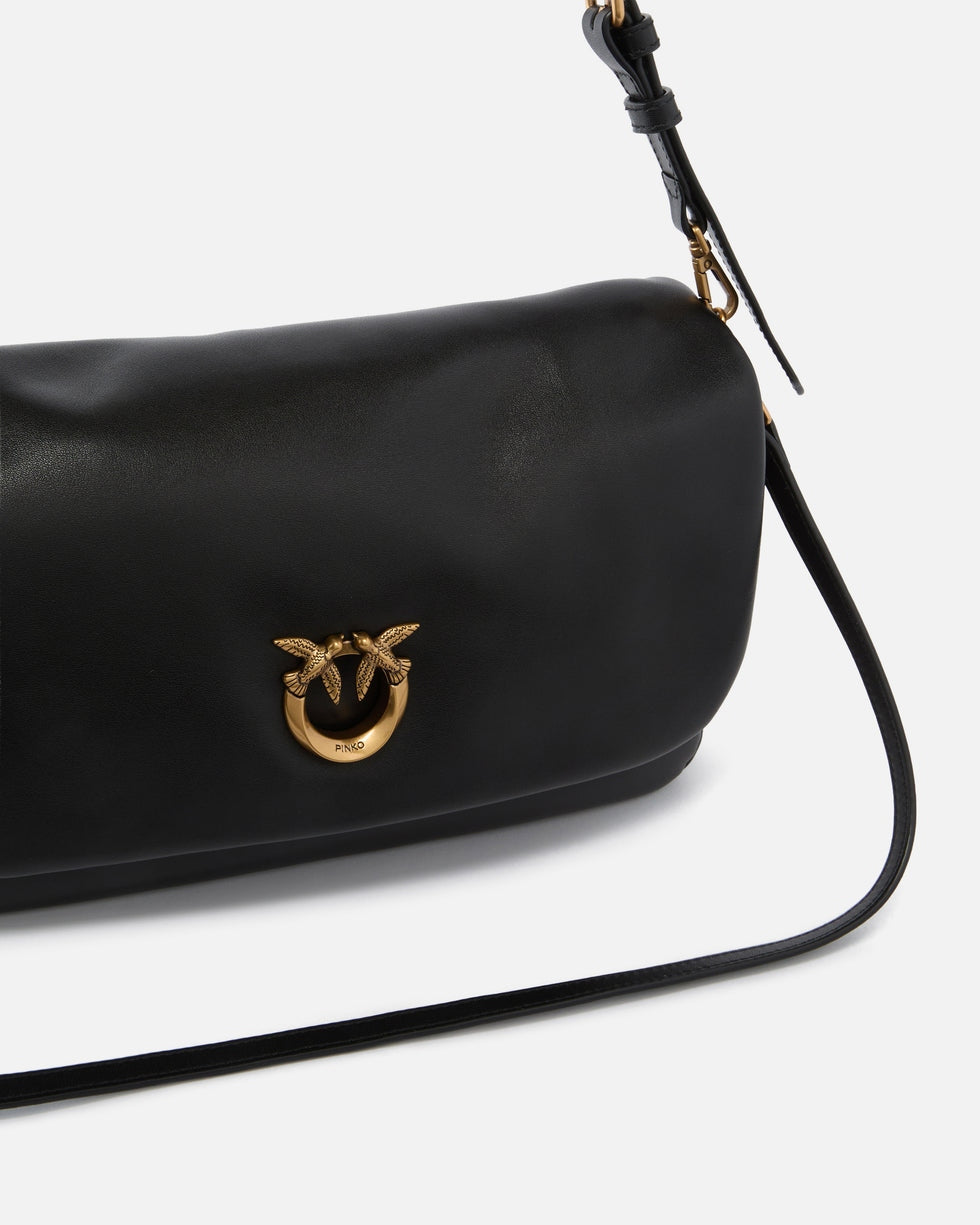Borsa a tracolla media Love Bag Click Soft Horizontal Handle in pelle<BR/> 106178A0QO Z99Q PINKO