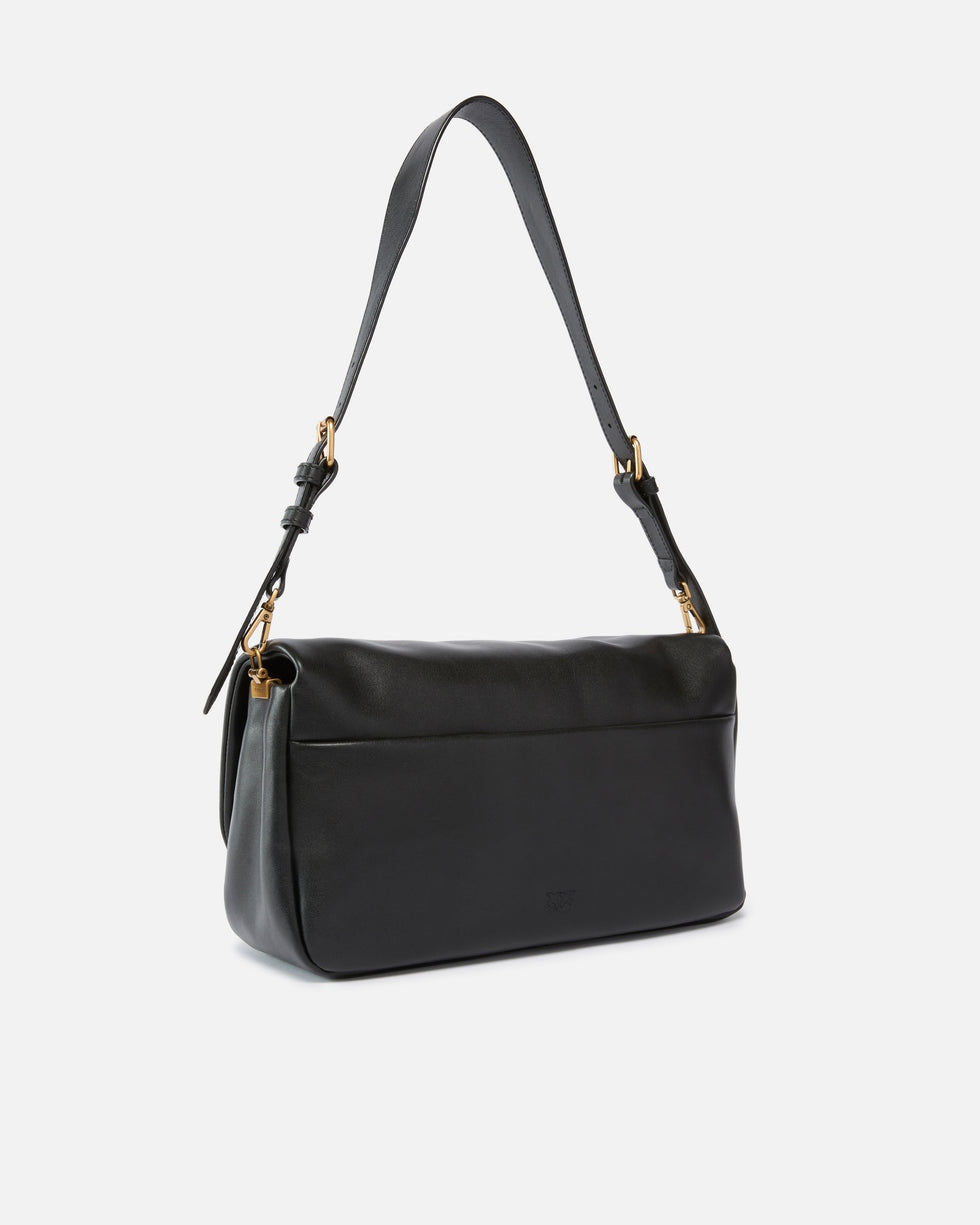 Borsa a tracolla media Love Bag Click Soft Horizontal Handle in pelle<BR/> 106178A0QO Z99Q PINKO