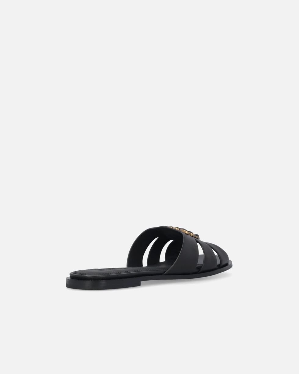 Ciabattine in pelle con logo Love Birds SD0463P001 Z99 PINKO