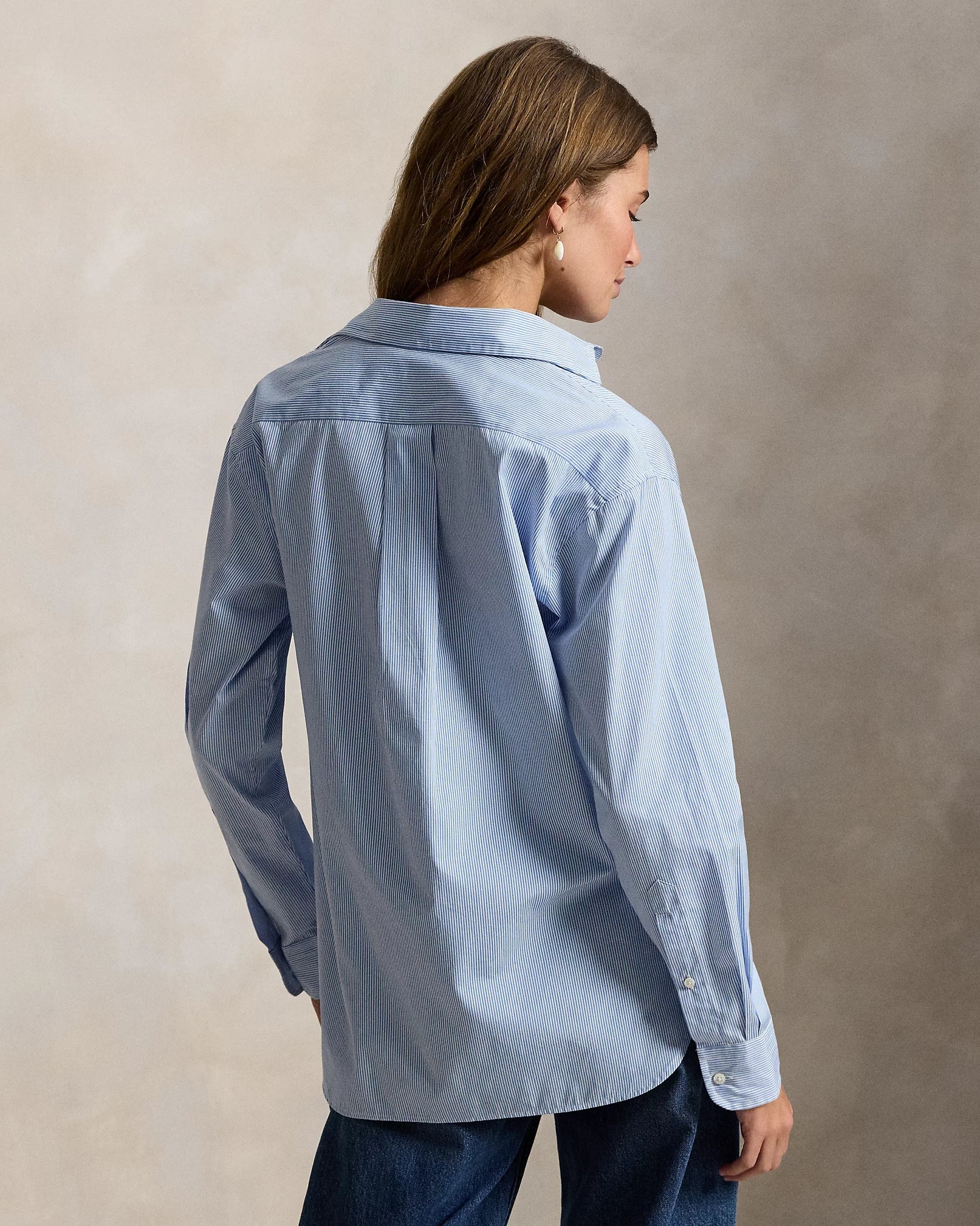 Camicia in cotone a righe dalla vestibilità rilassata 211910743 508 RALPH LAUREN