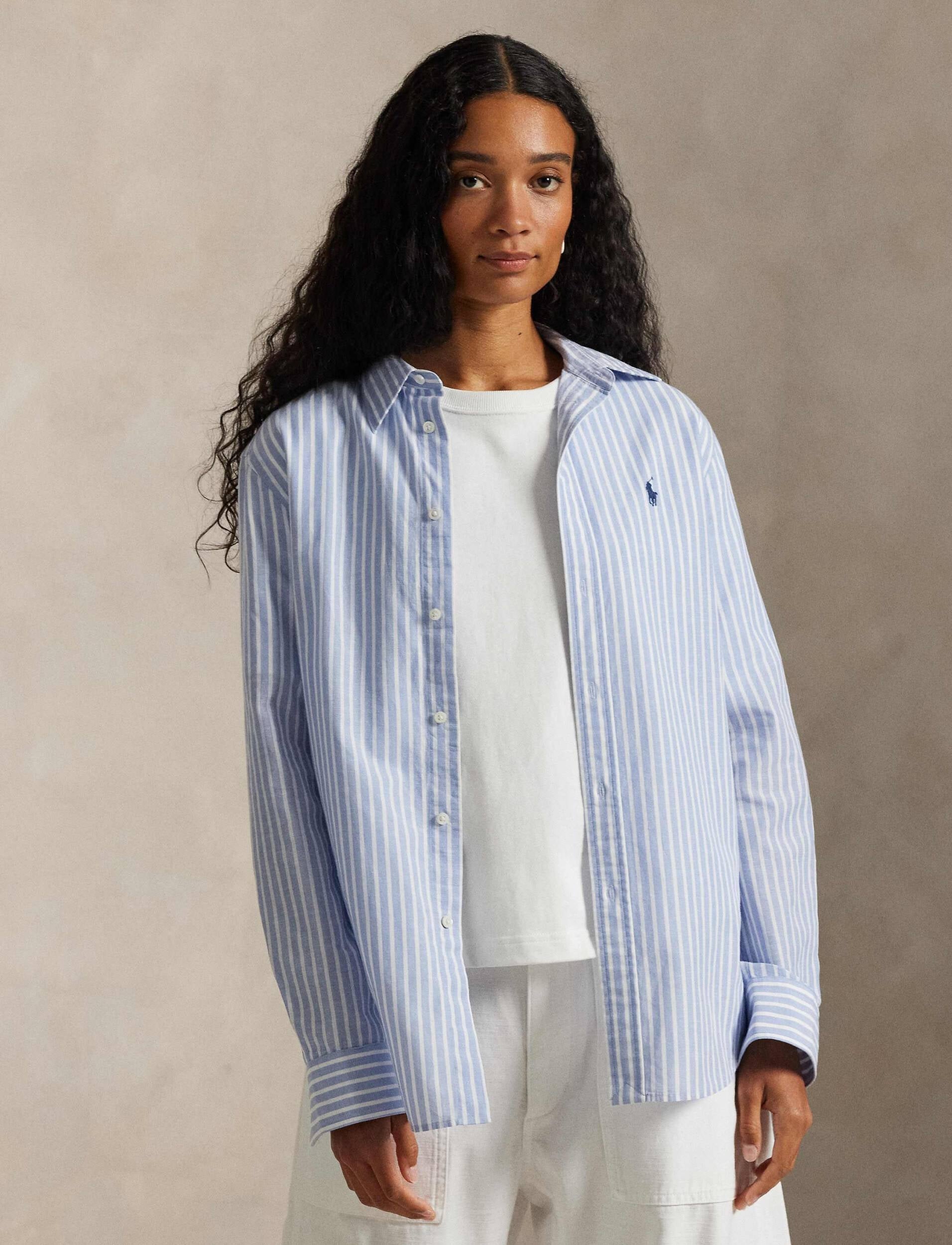 Camicia in cotone e lino 211971514 503 RALPH LAUREN